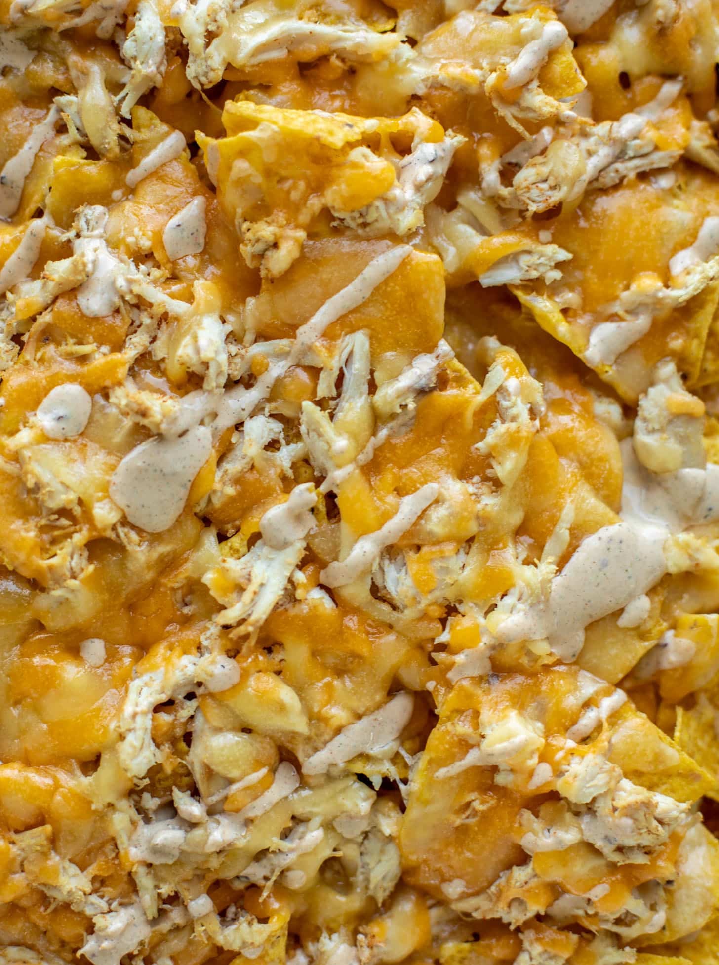 tortilla chips with cheese and chipotle ranch