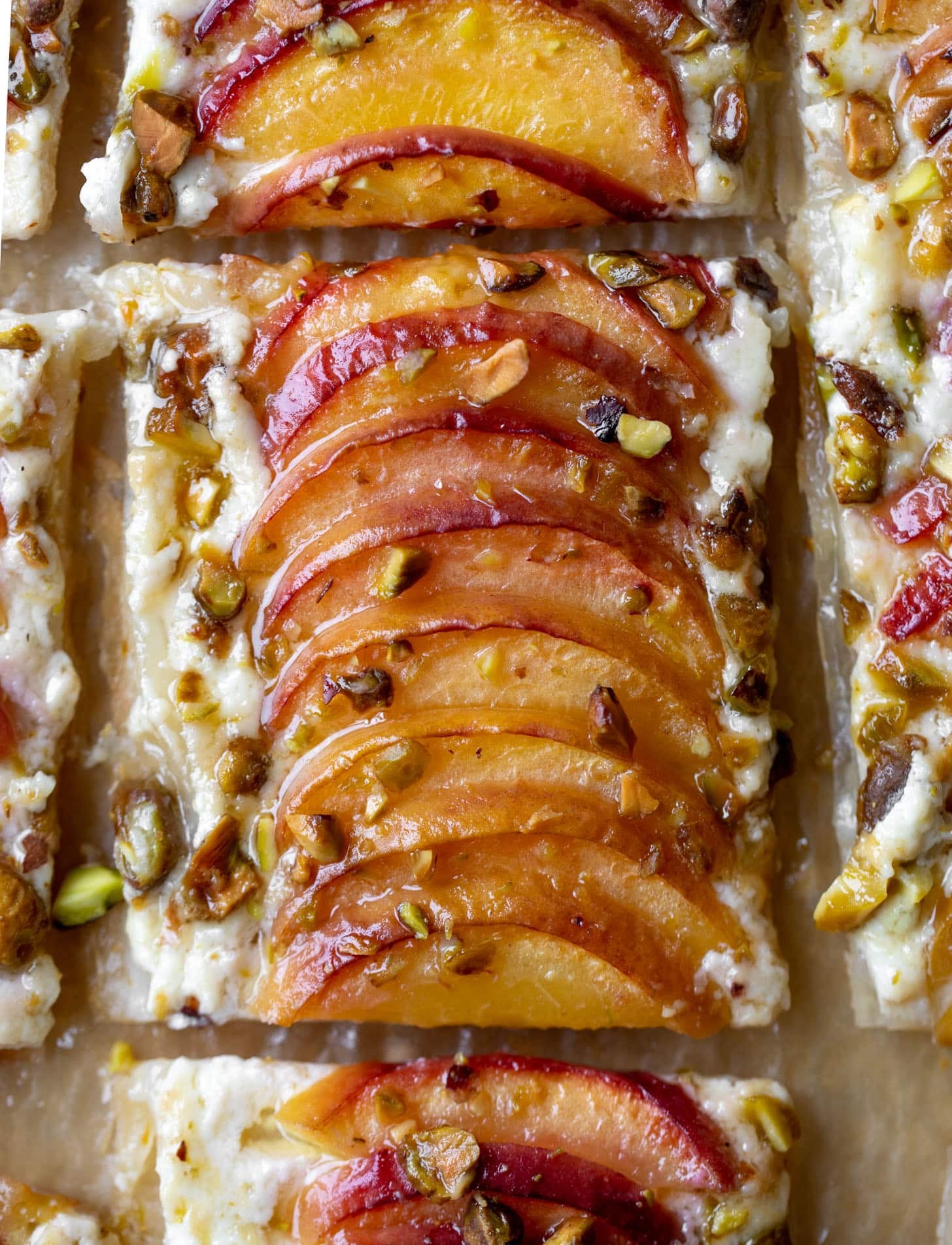peach pistachio puff pastry