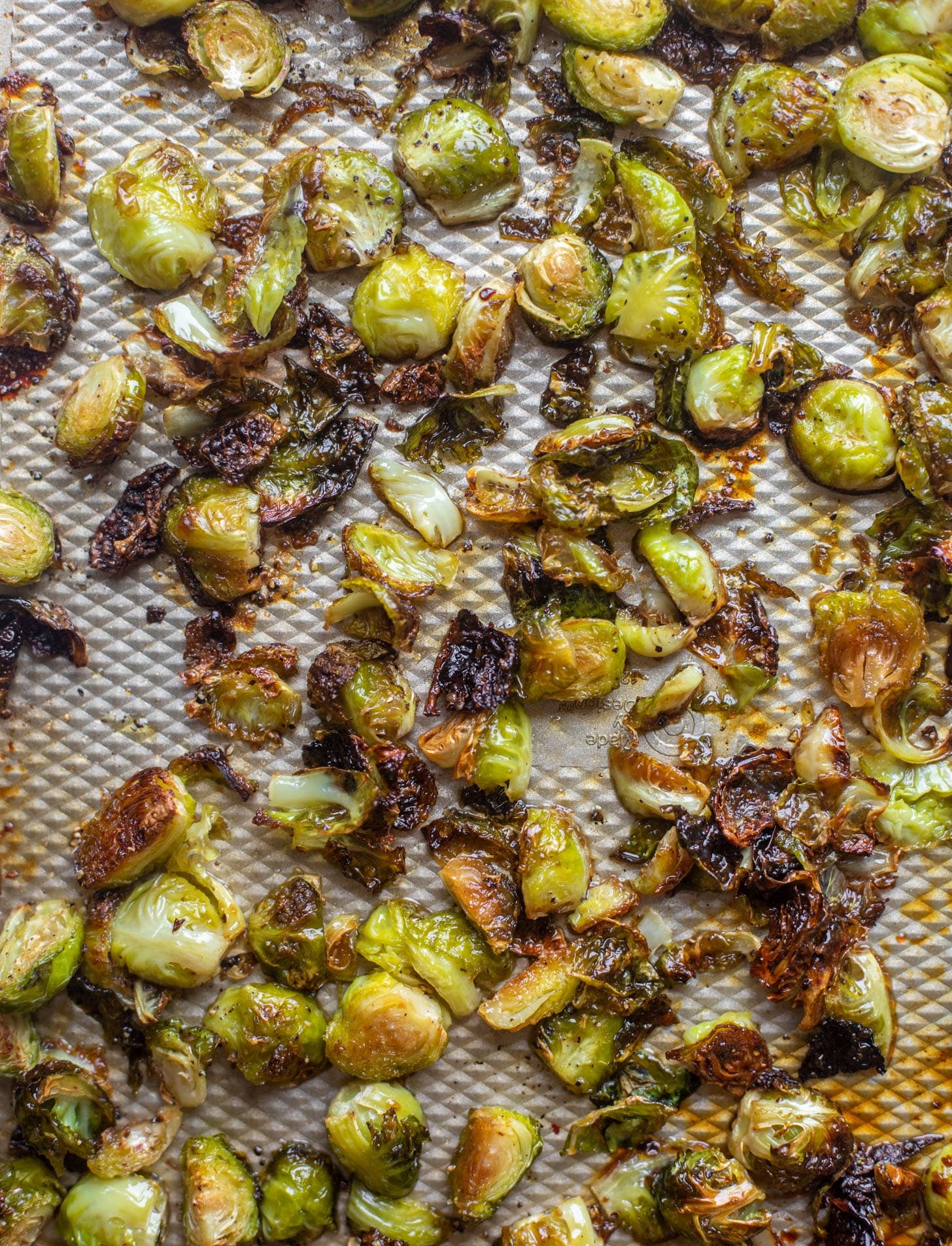 hot honey roasted brussels sprouts