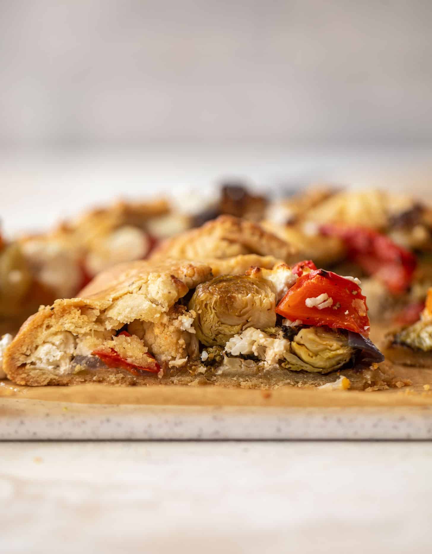 winter vegetable and goat cheese galette