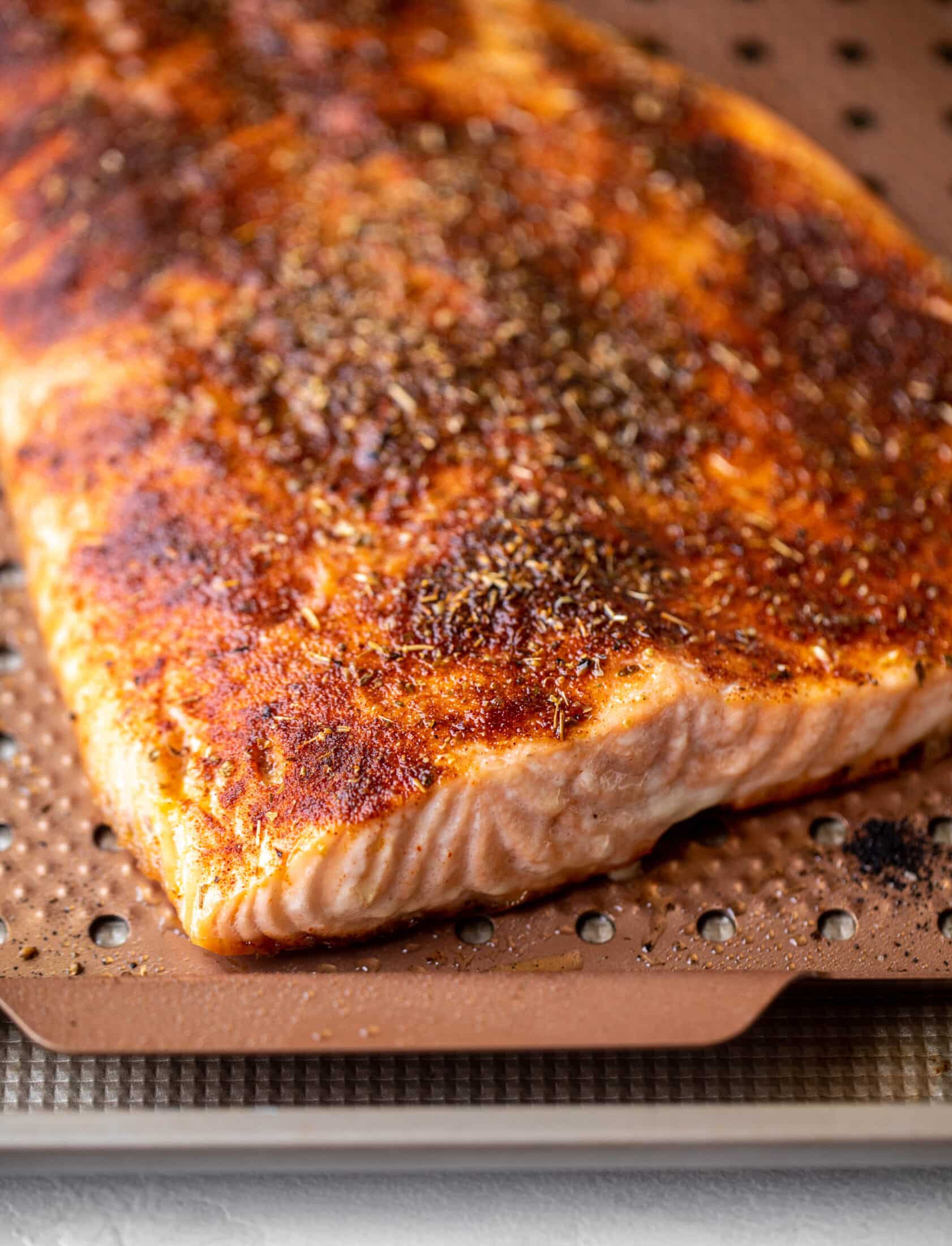 salmon on the grill