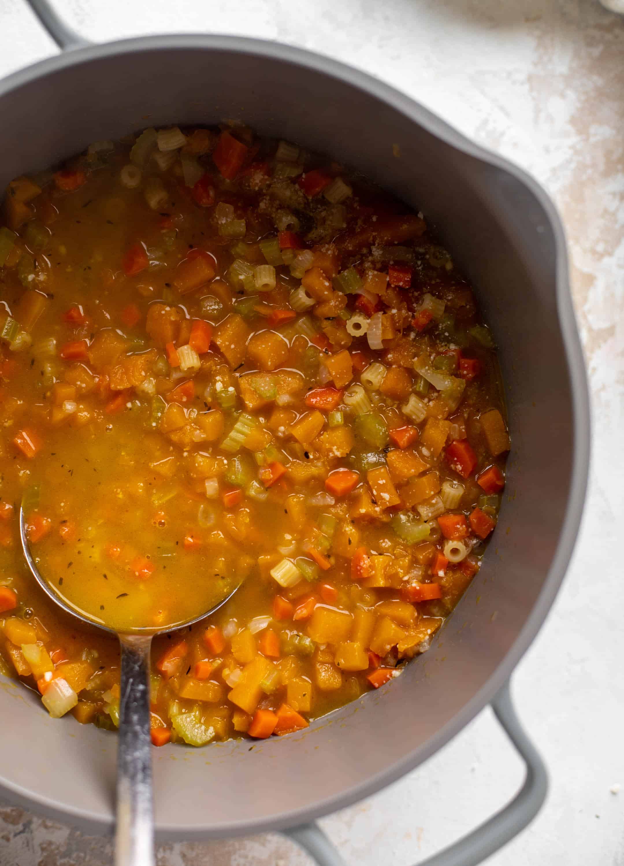 soup in a stock pot