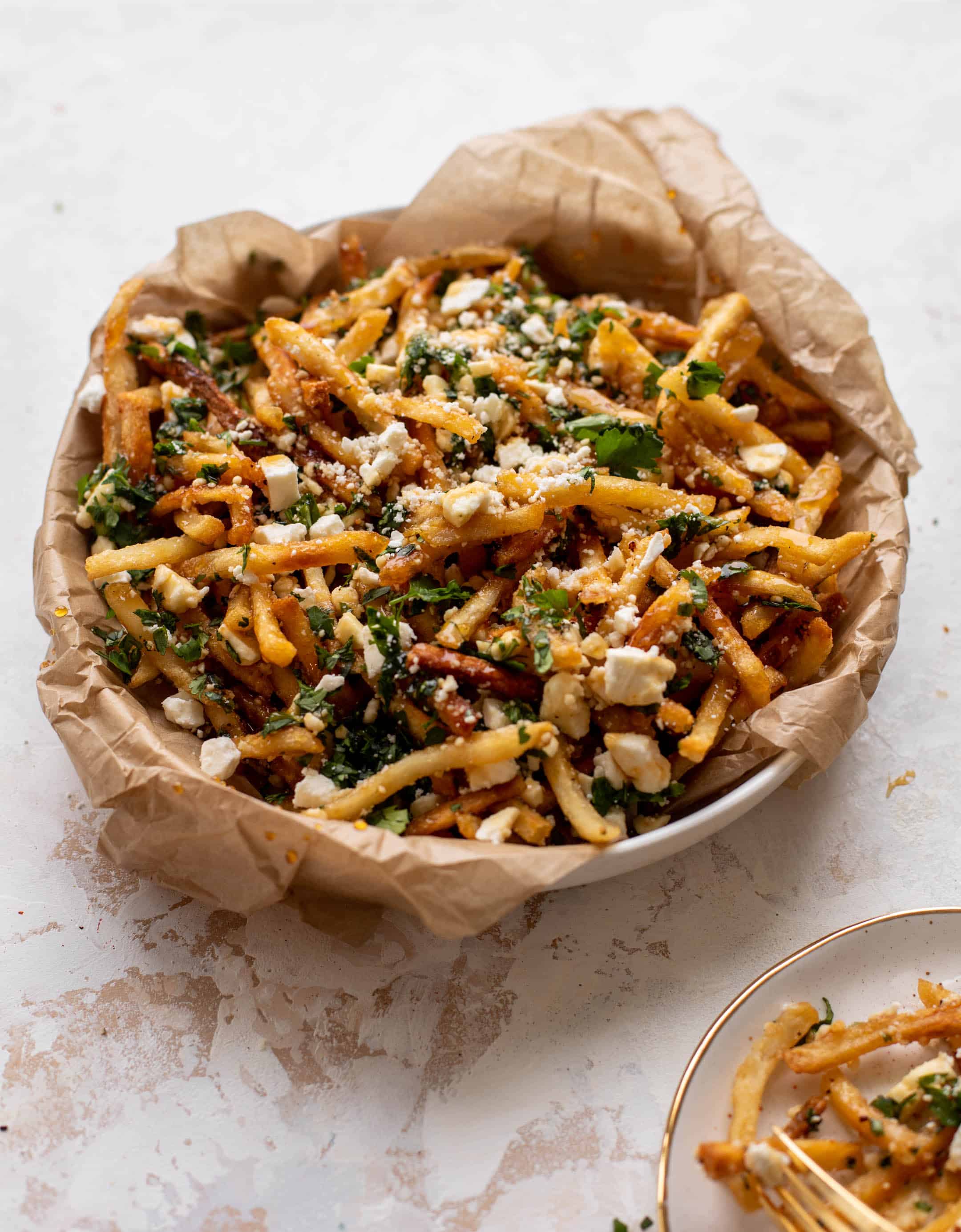 hot honey feta fries