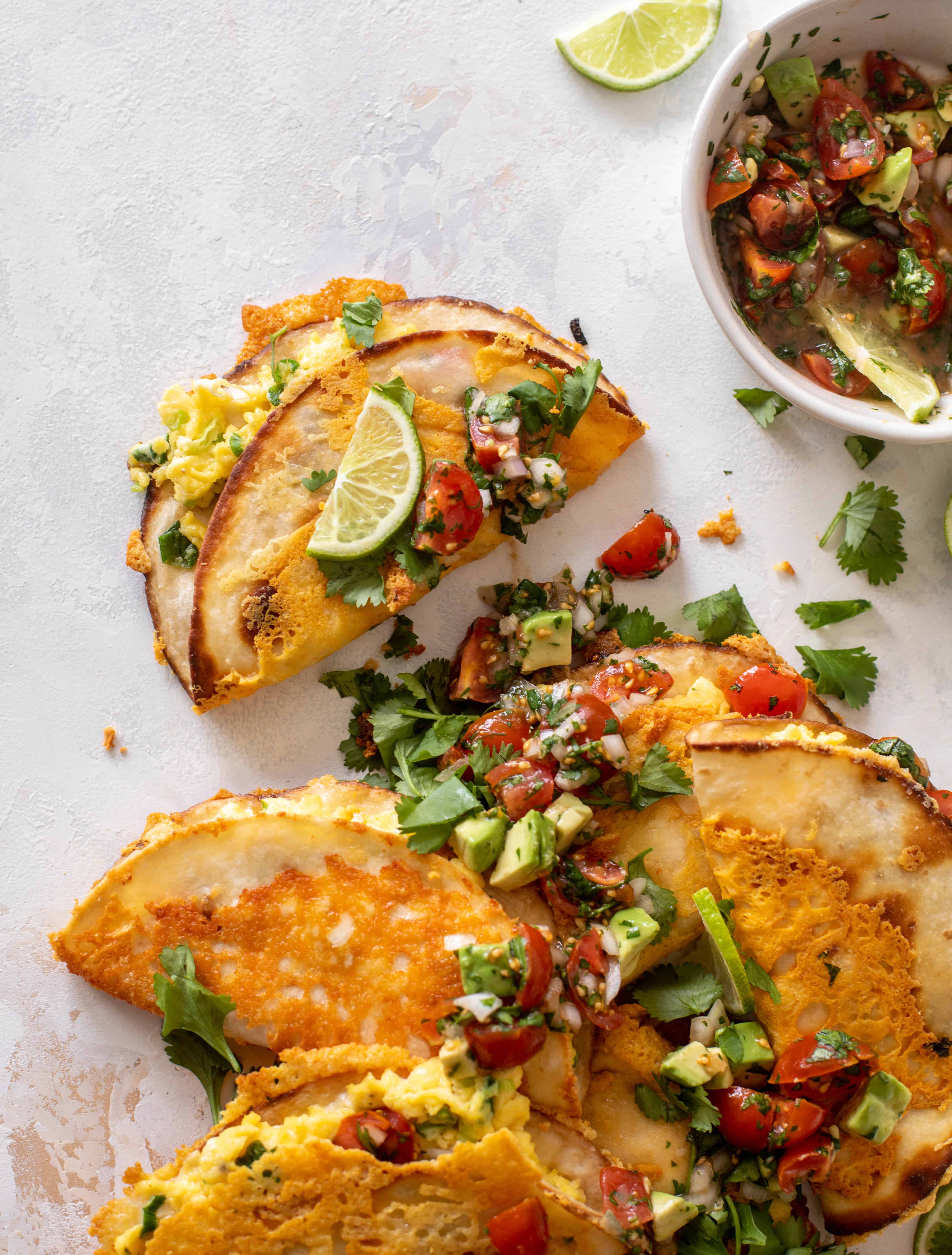 crispy cheesy breakfast tacos