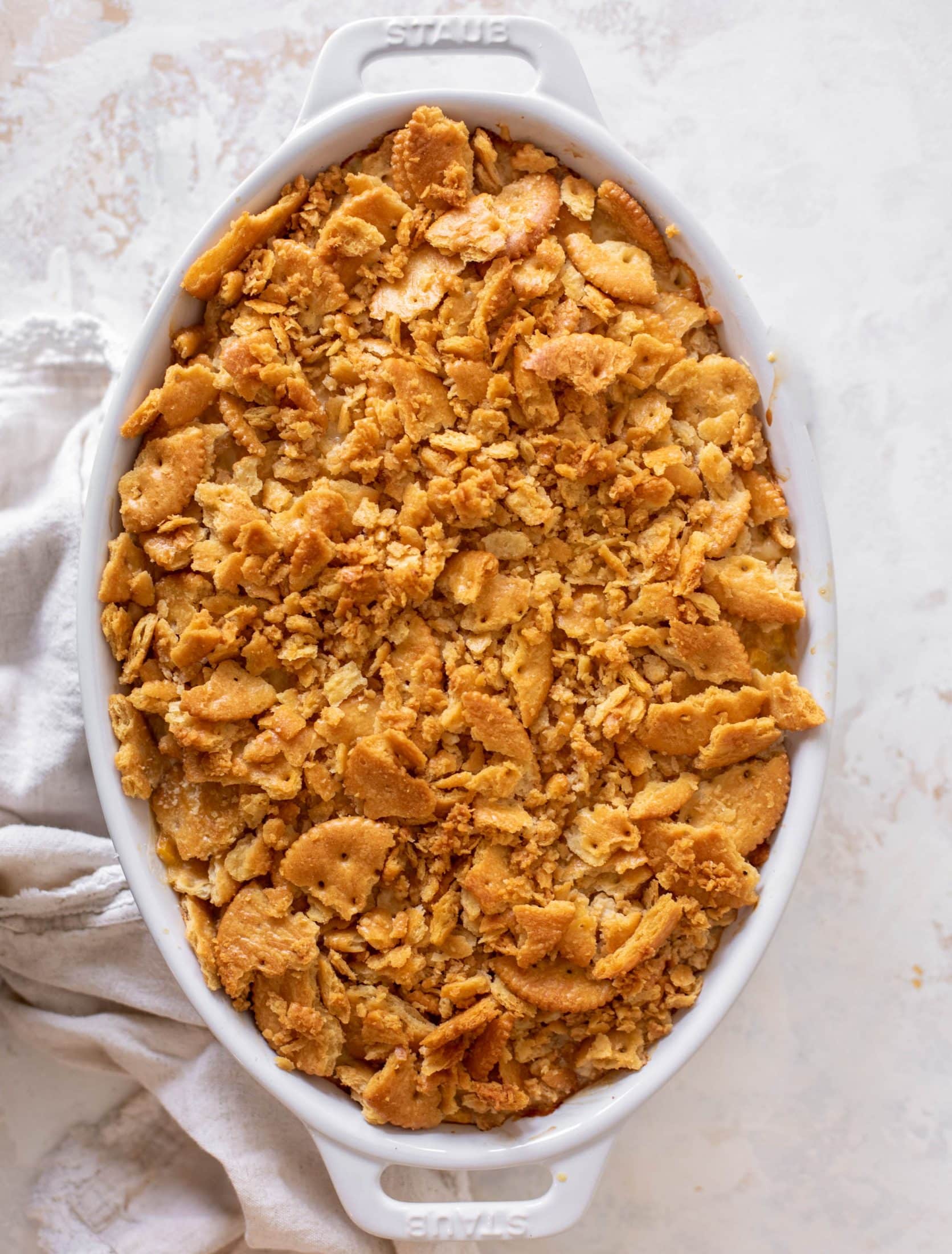 scalloped corn with ritz cracker crunchies