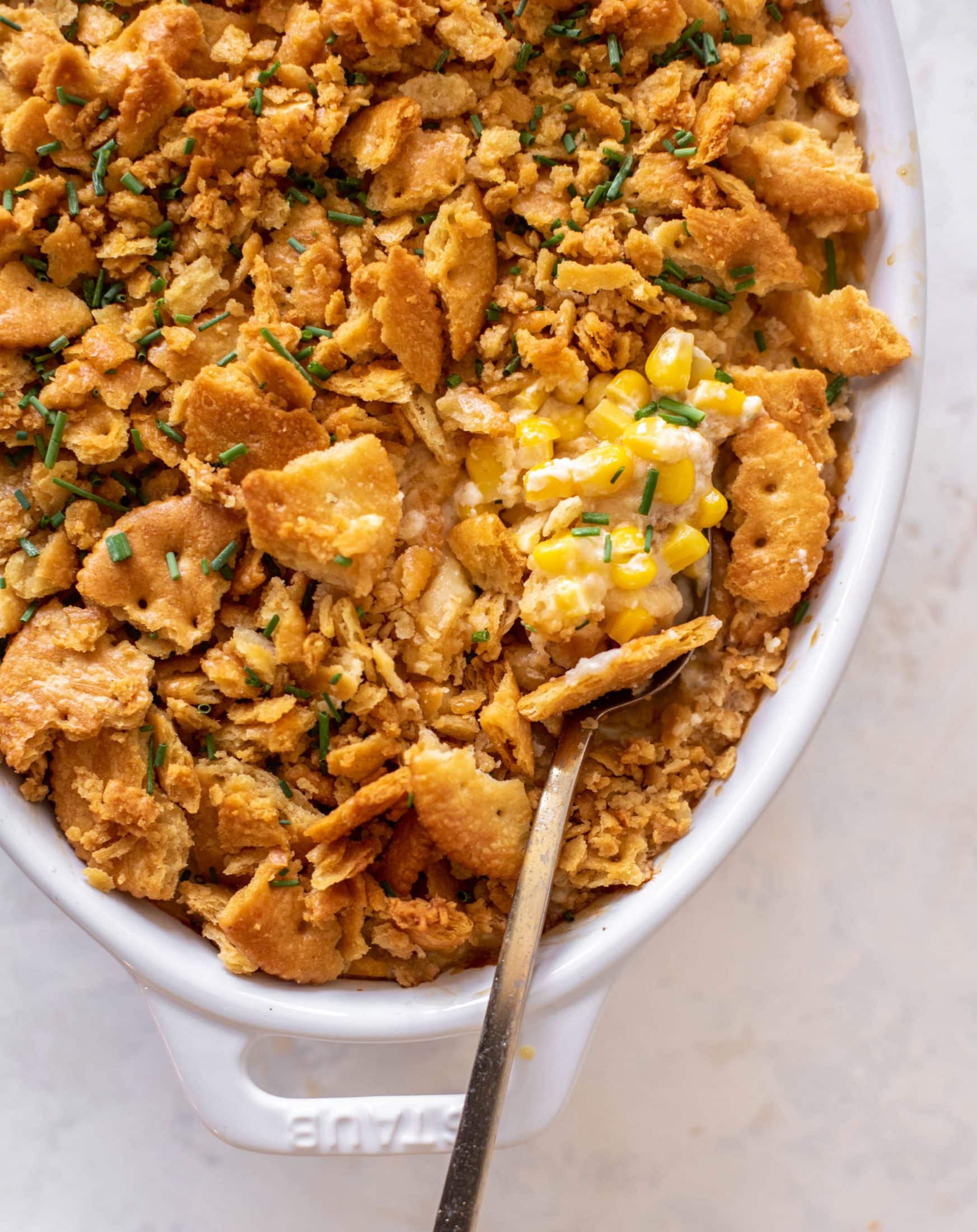 scalloped corn with ritz cracker crunchies