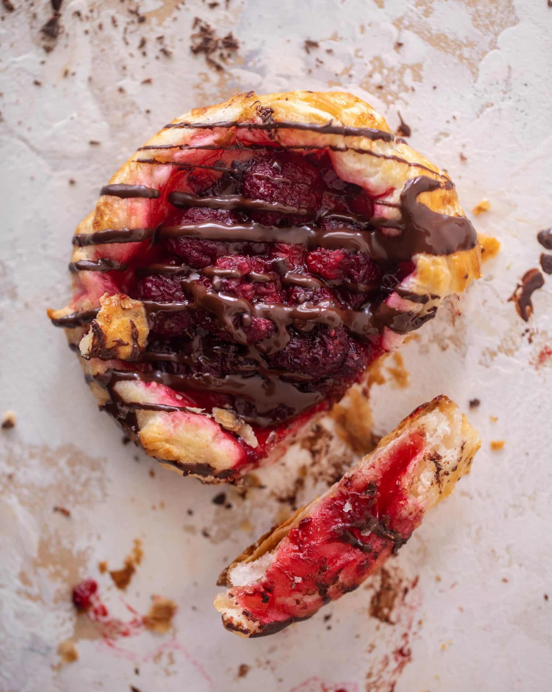 raspberry puff pastry tarts