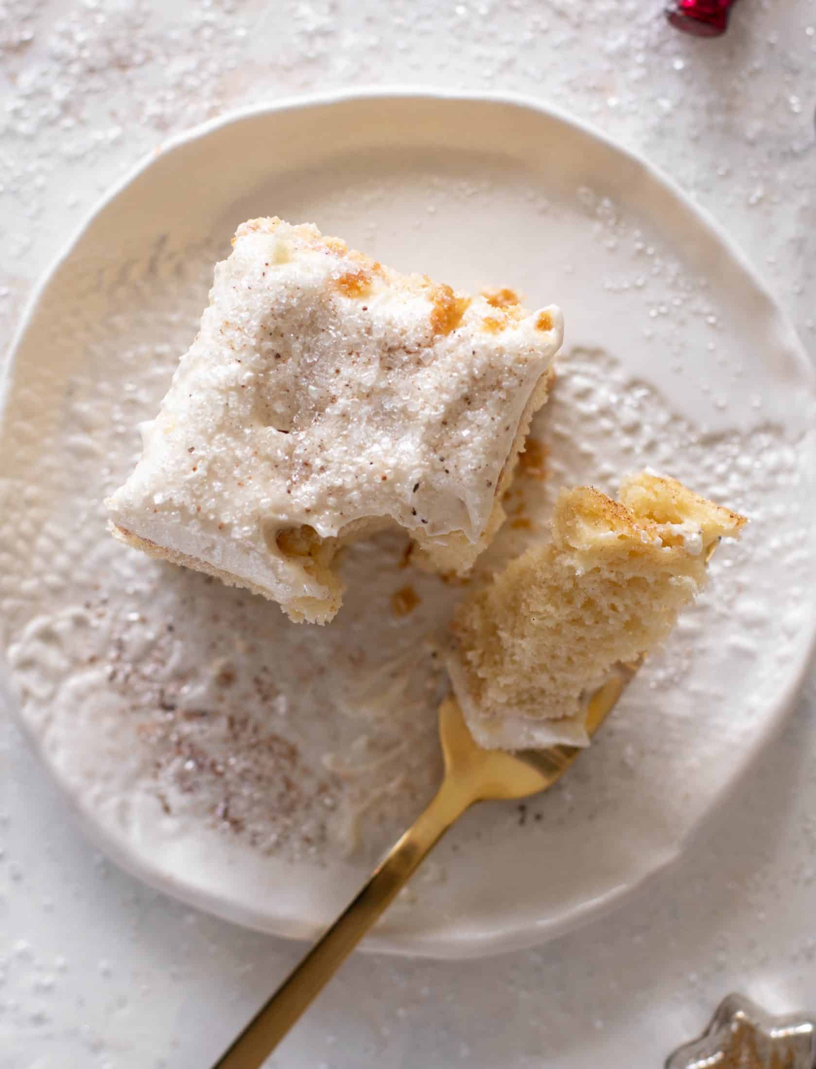 eggnog sheet cake
