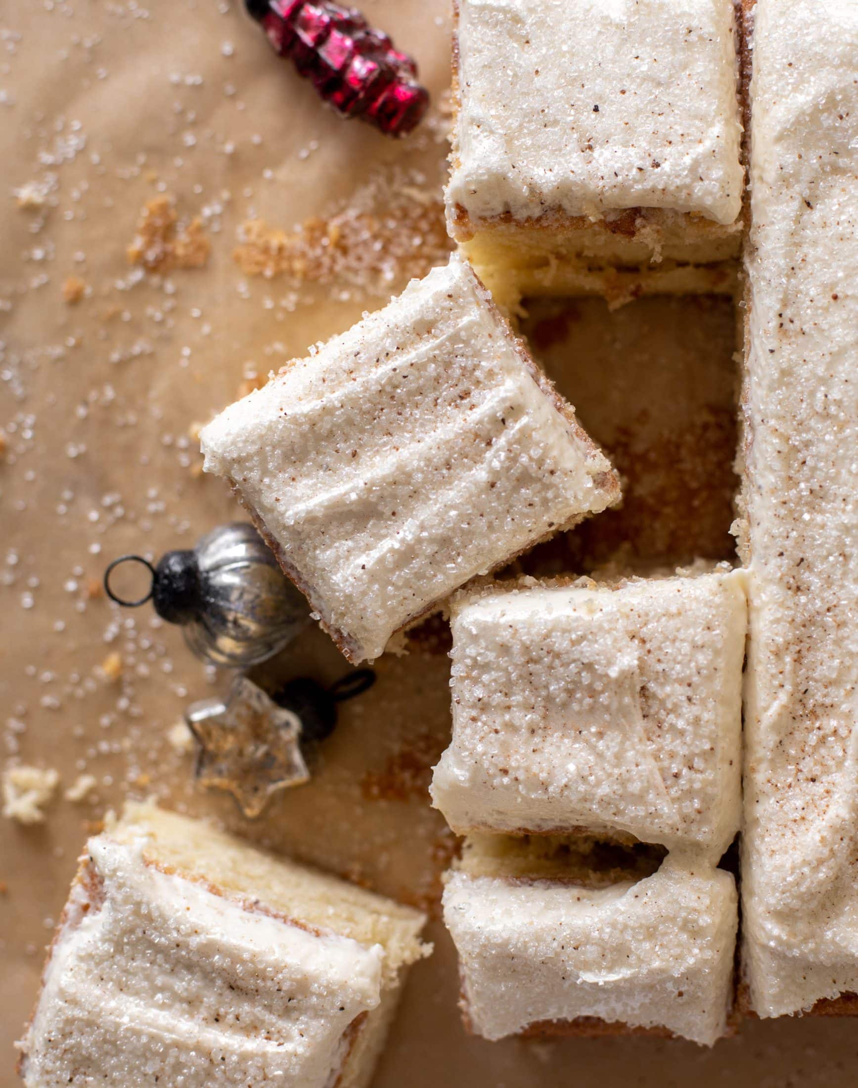 eggnog sheet cake