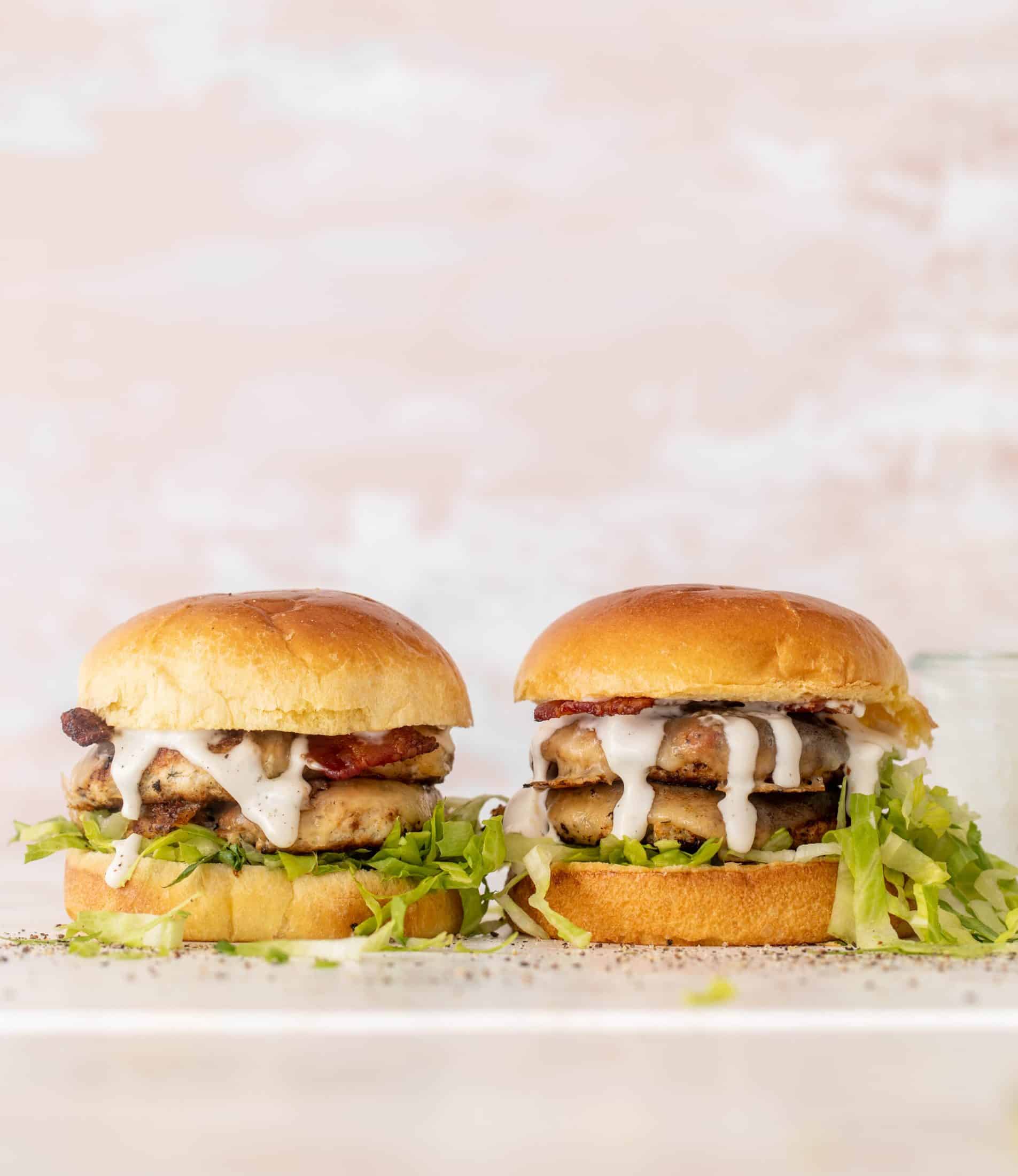 chicken bacon ranch smashburgers