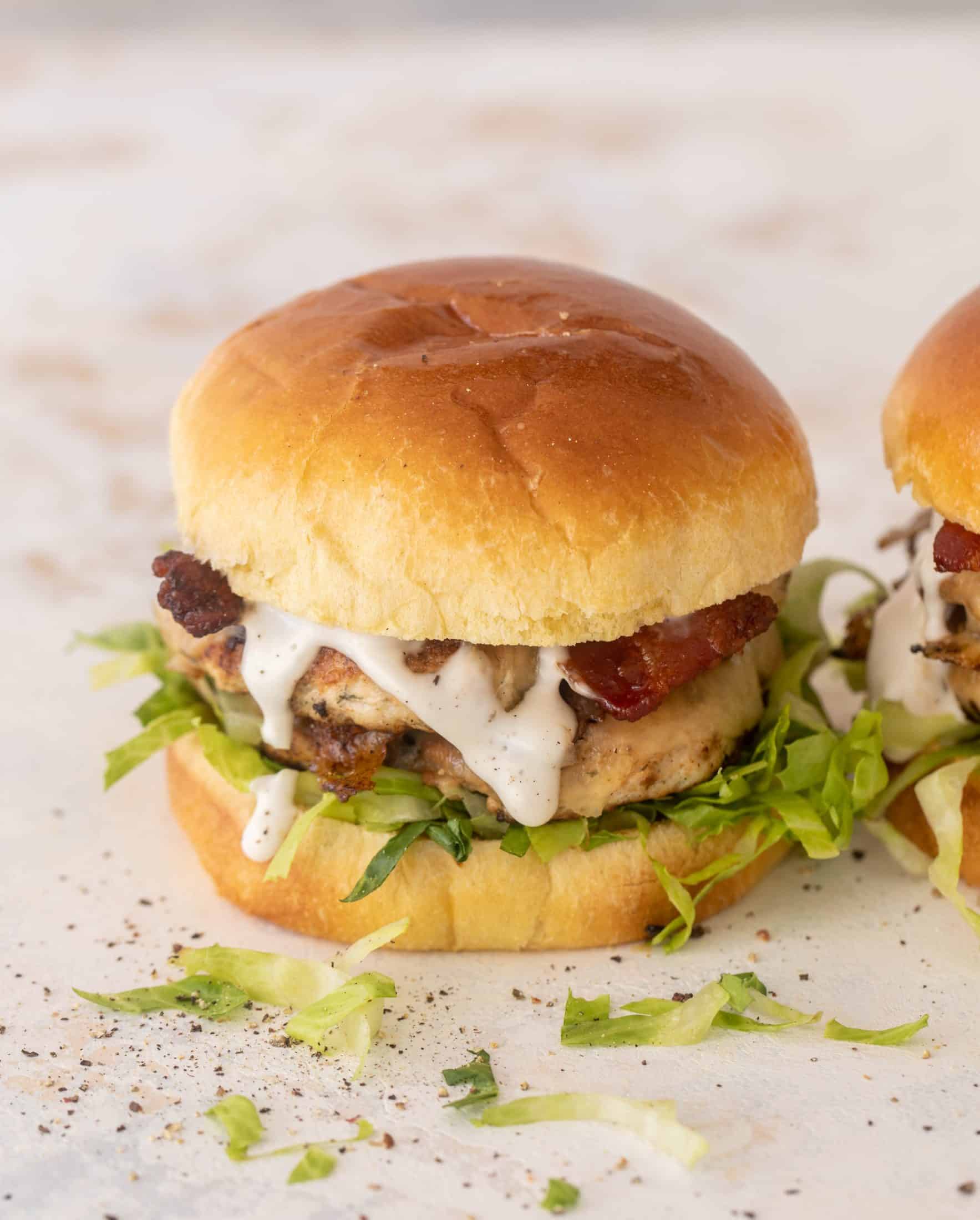 chicken bacon ranch smashburgers