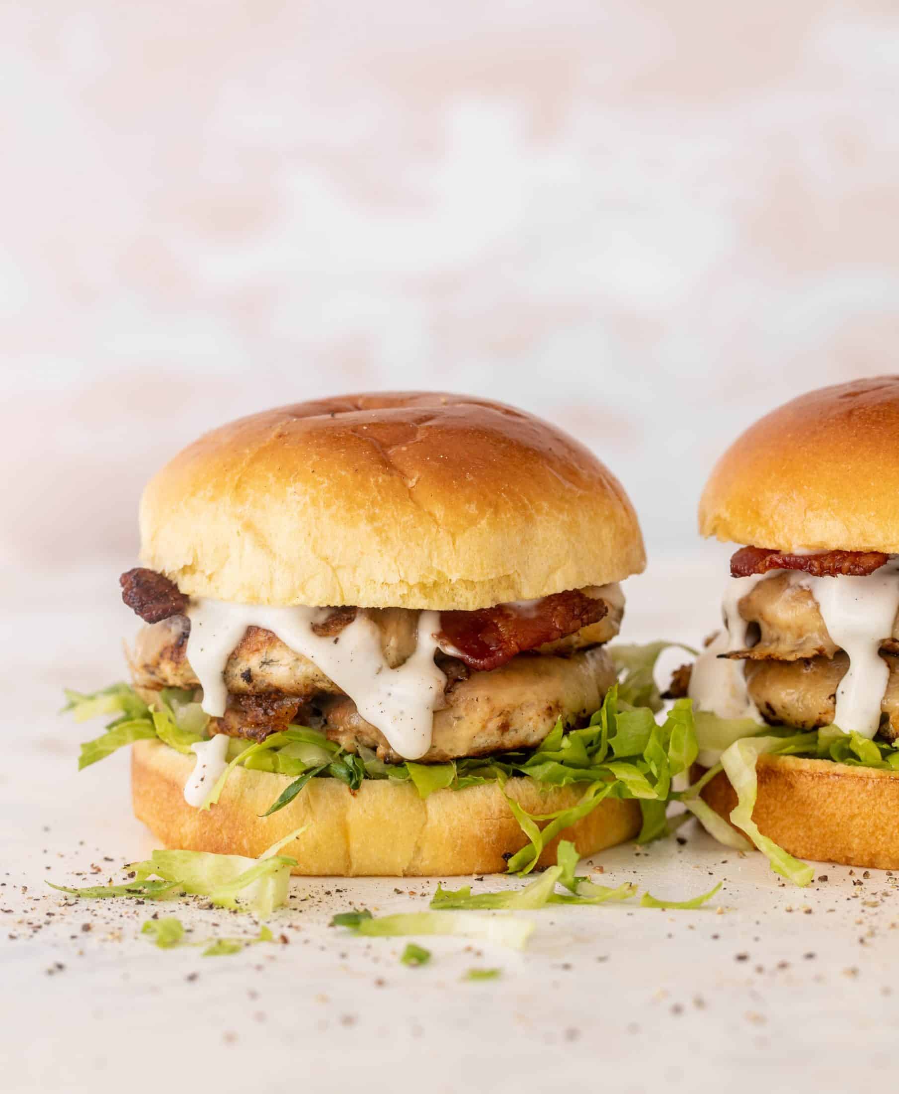 chicken bacon ranch smashburgers