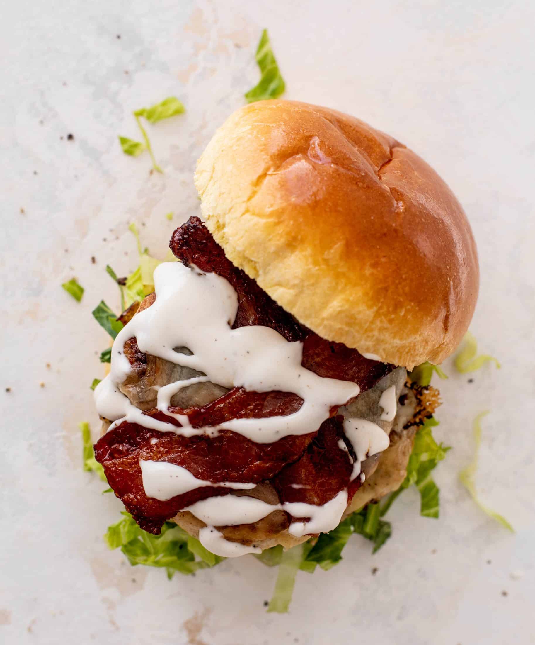 chicken bacon ranch smashburgers