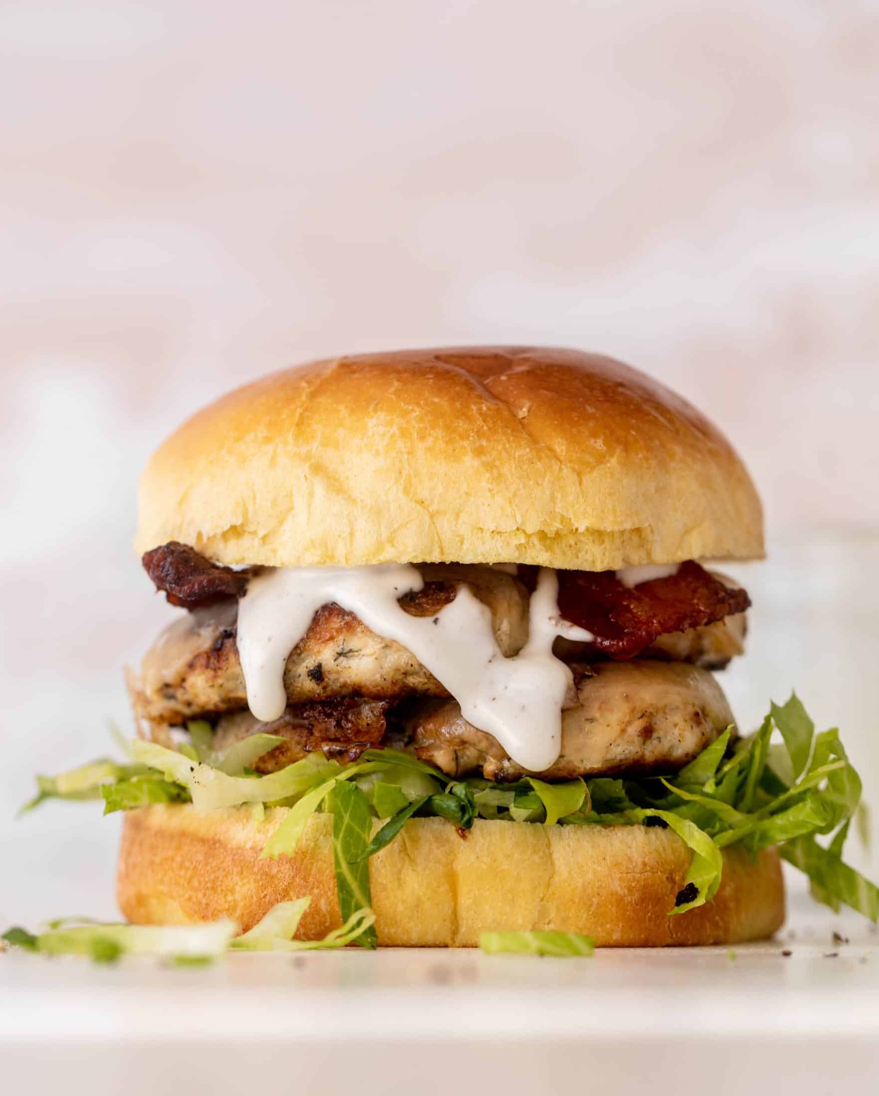chicken bacon ranch smashburgers