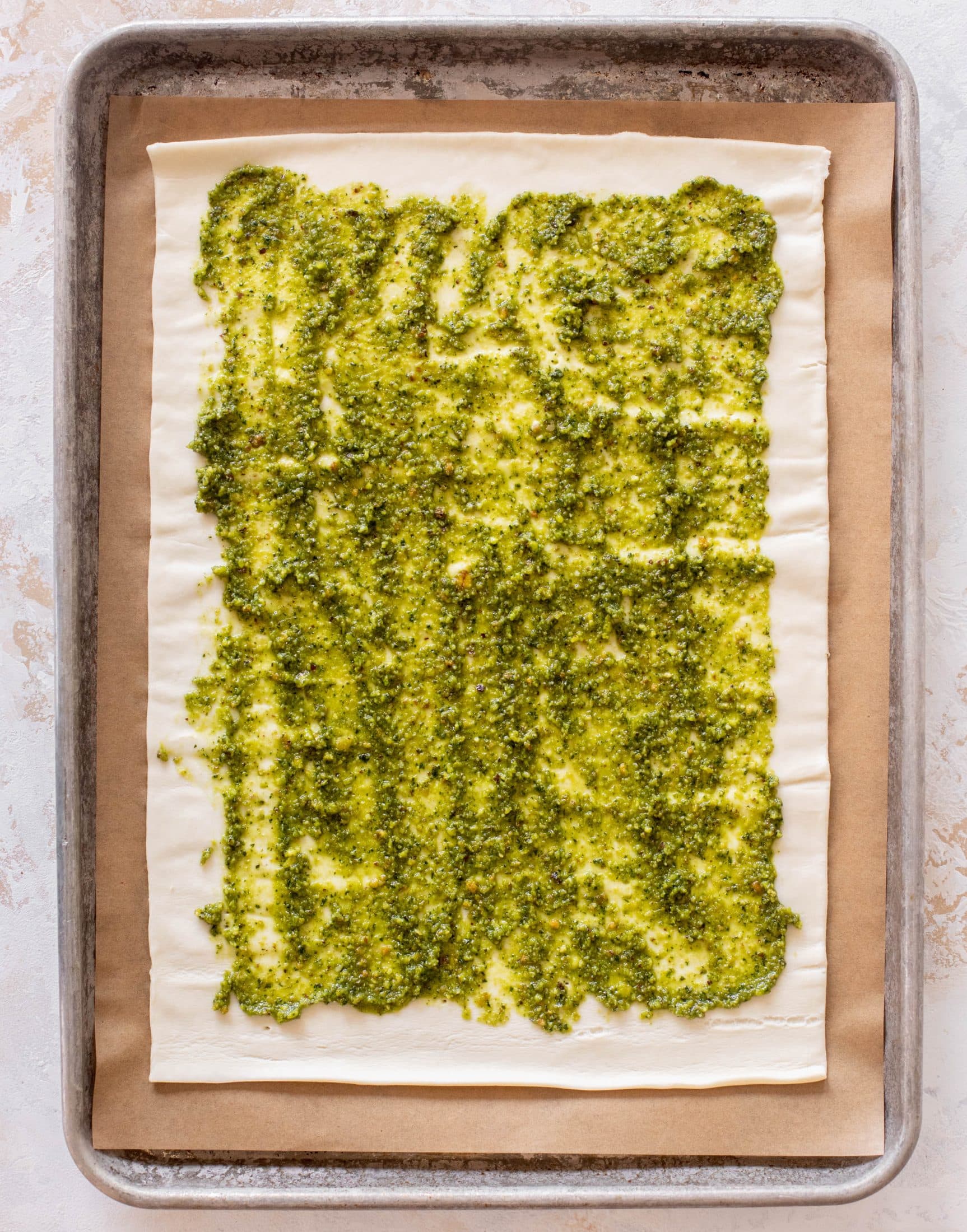 pesto asparagus tart