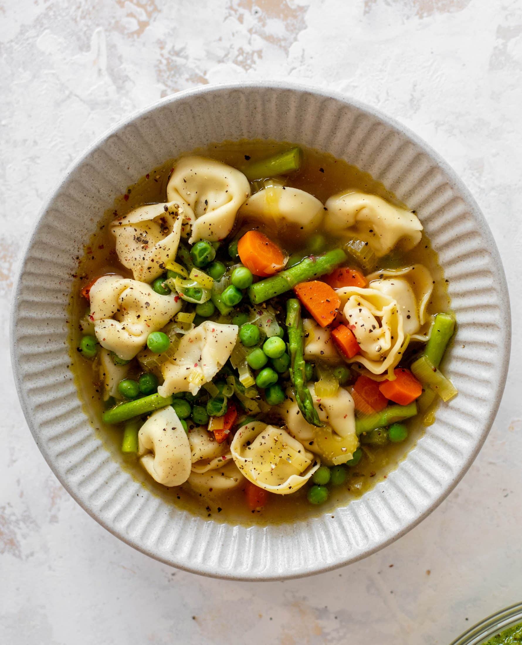 spring vegetable tortellini soup