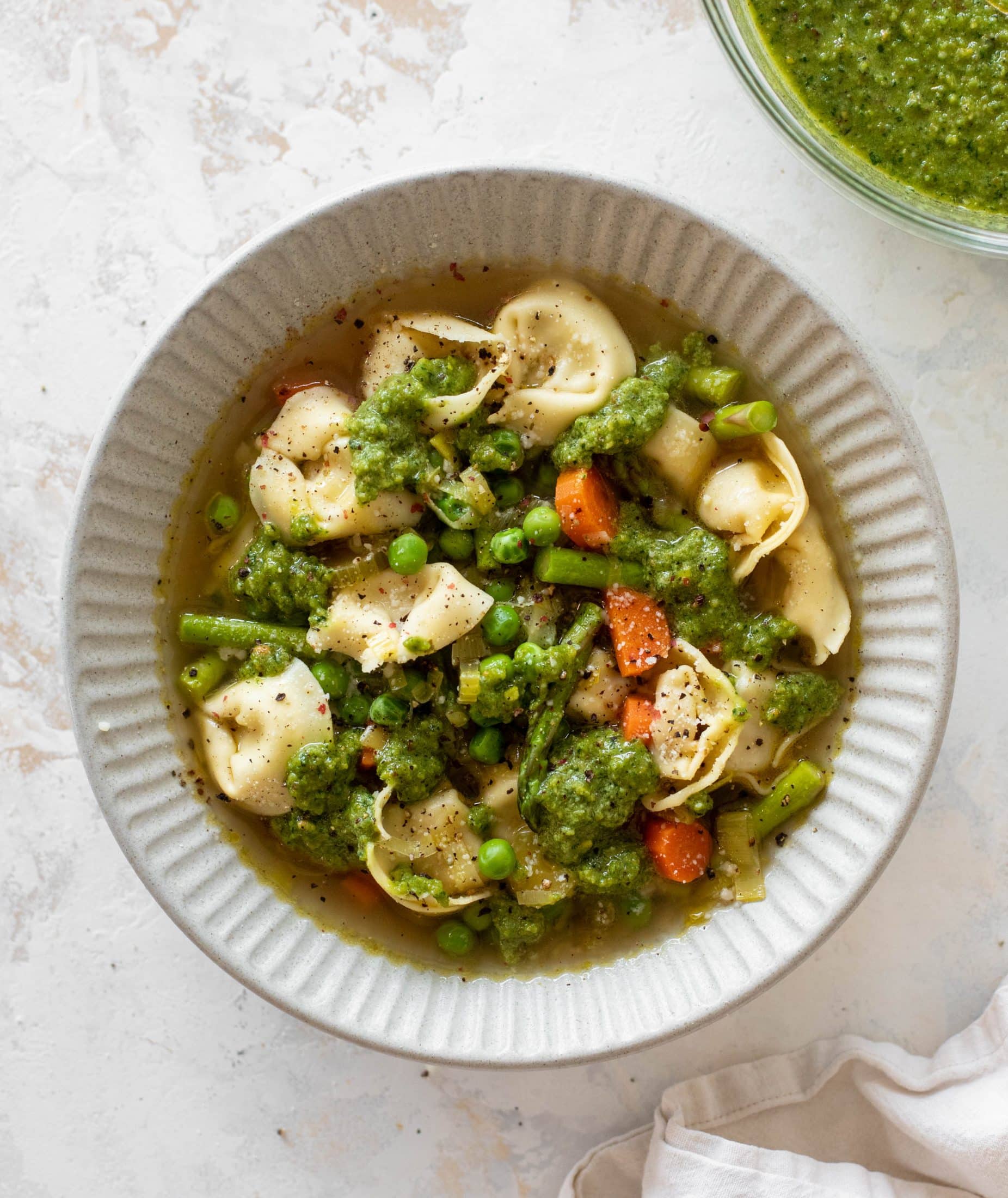 spring vegetable tortellini soup