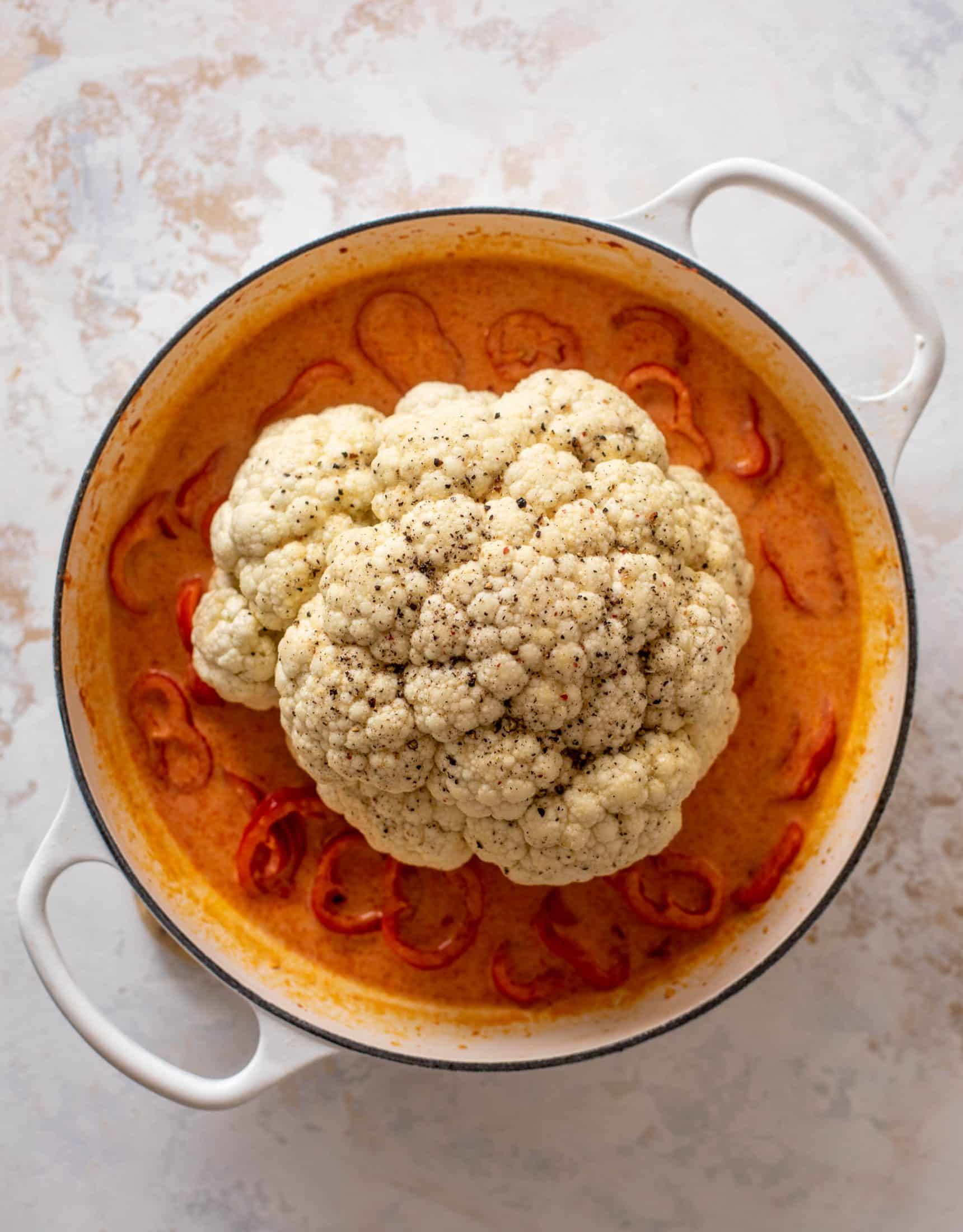 coconut curry whole roasted cauliflower