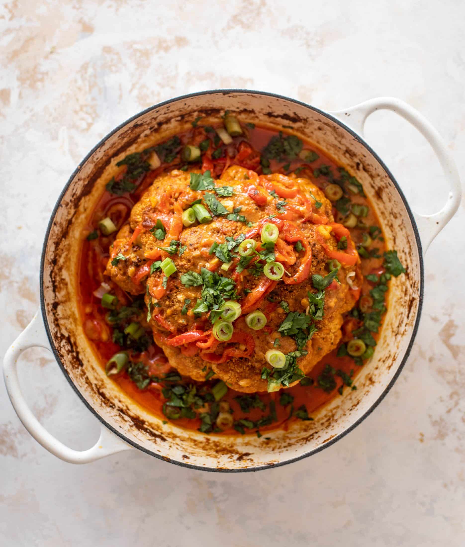 coconut curry whole roasted cauliflower
