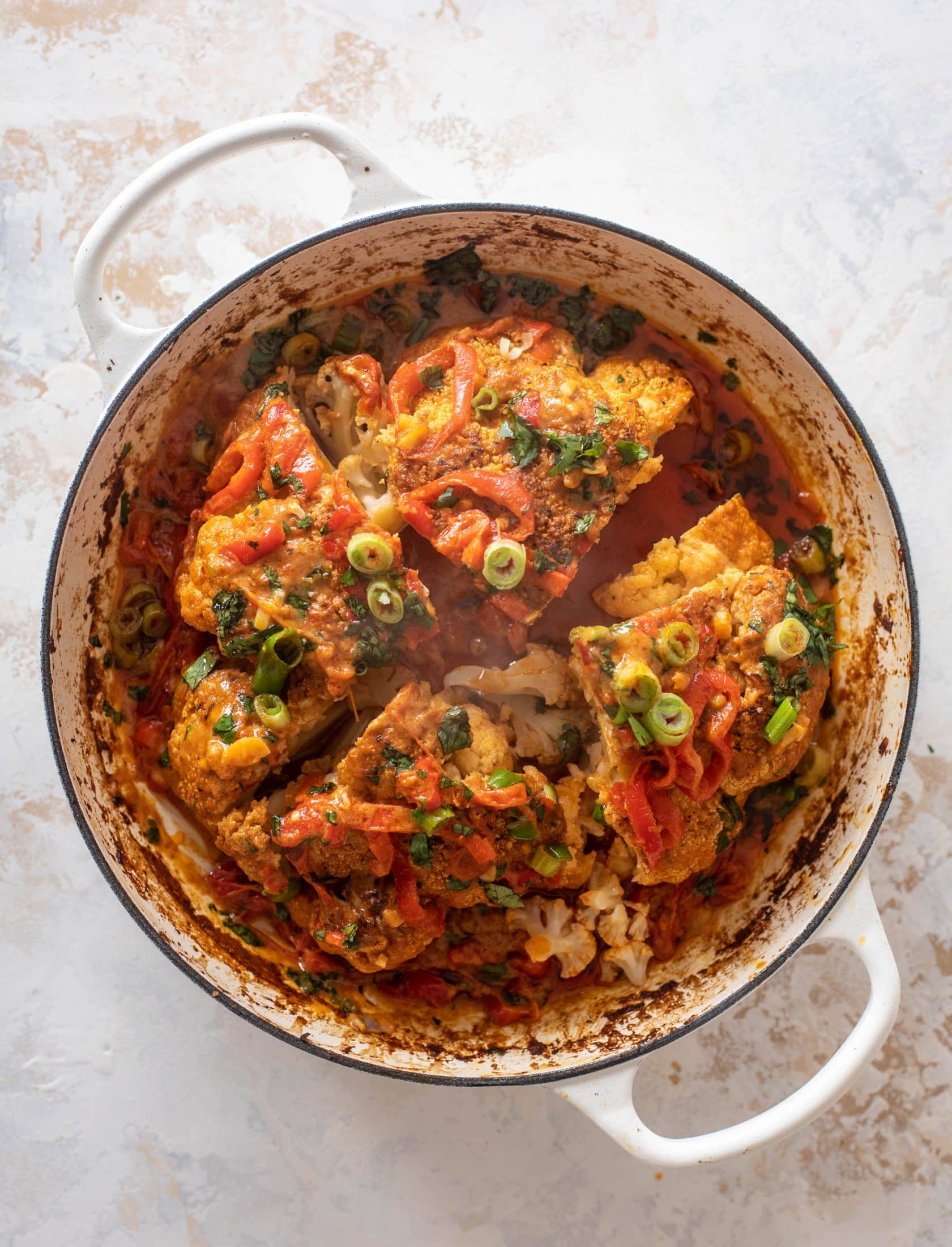 coconut curry whole roasted cauliflower