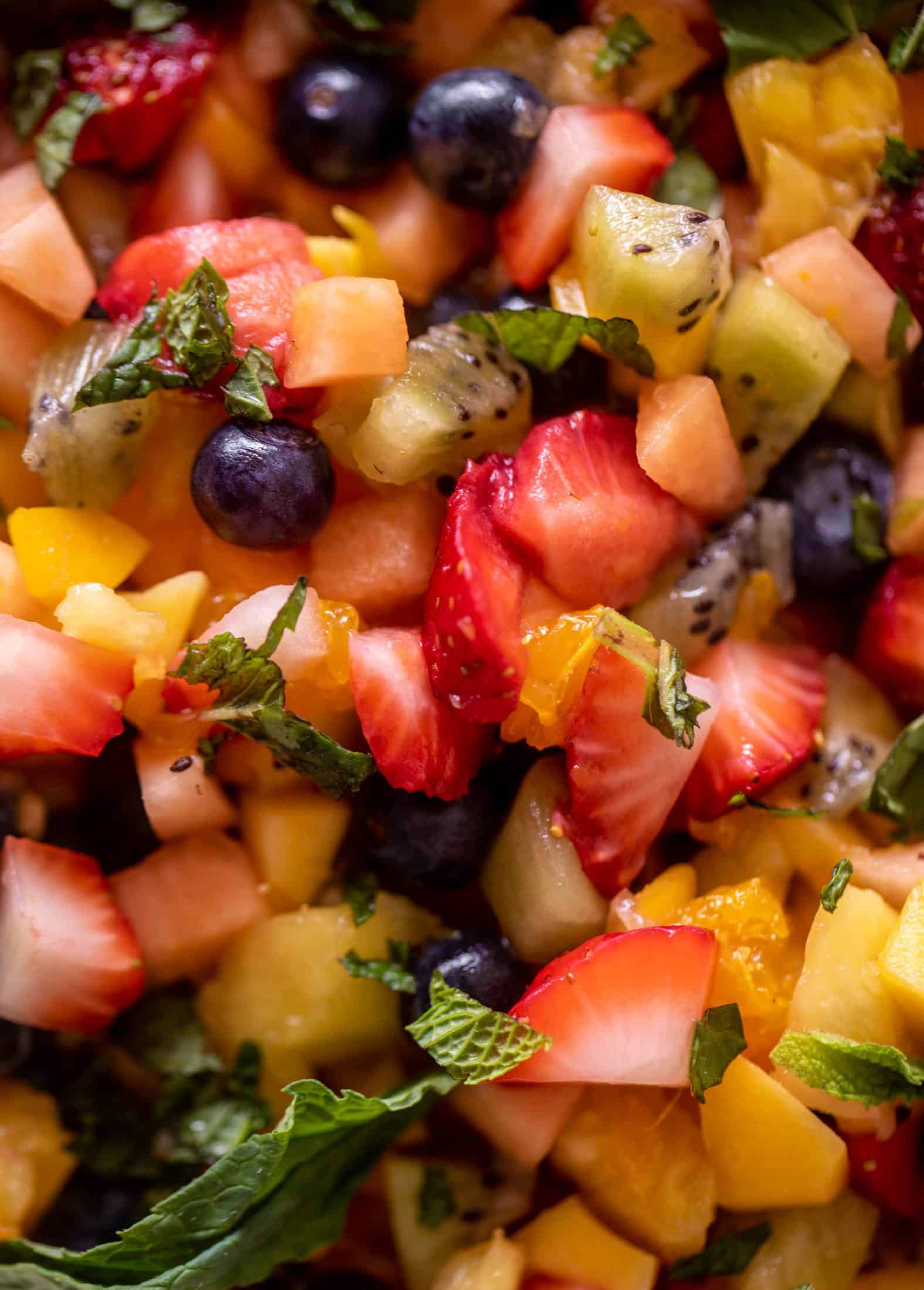 rainbow chopped fruit salad