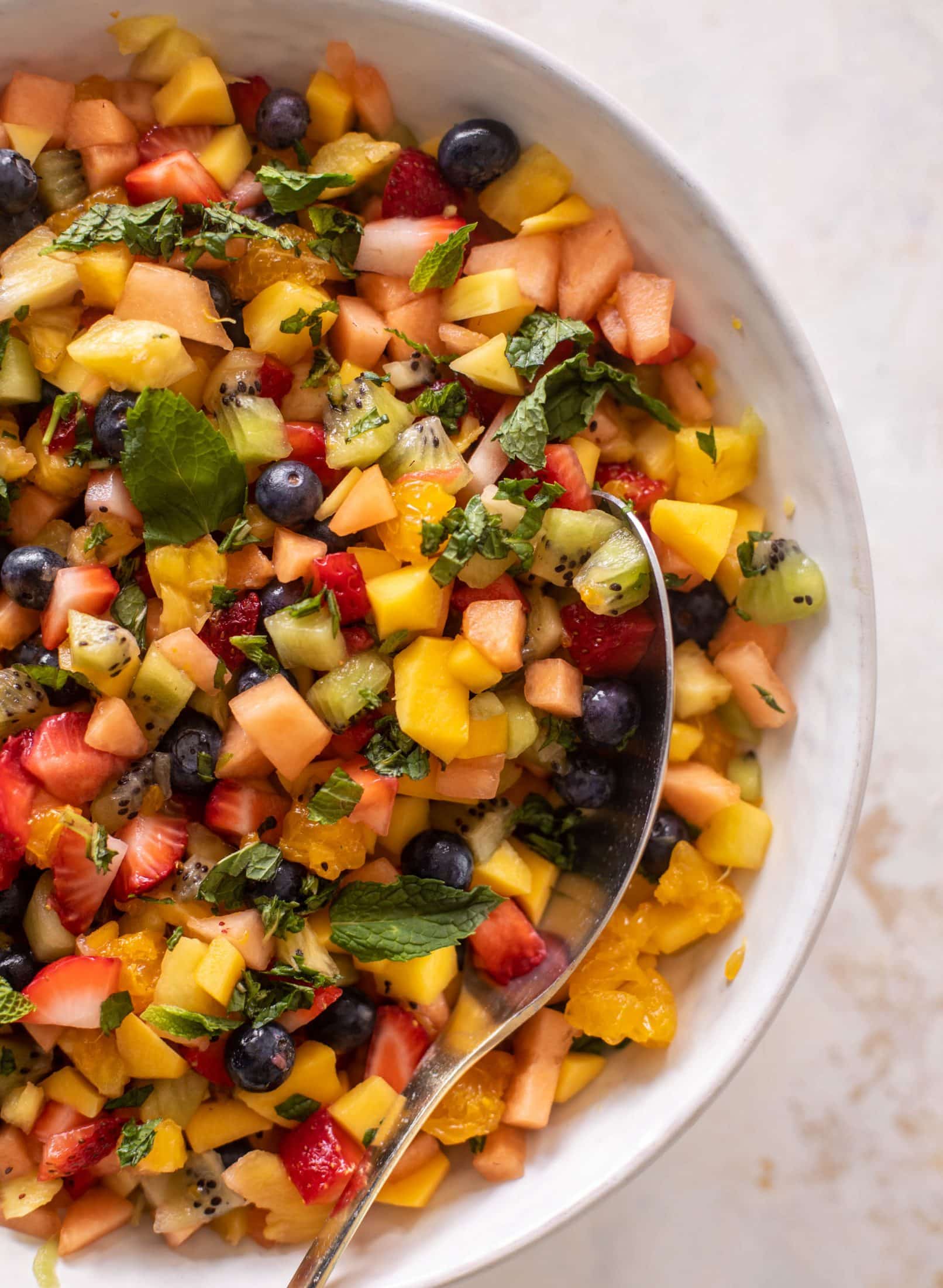rainbow chopped fruit salad