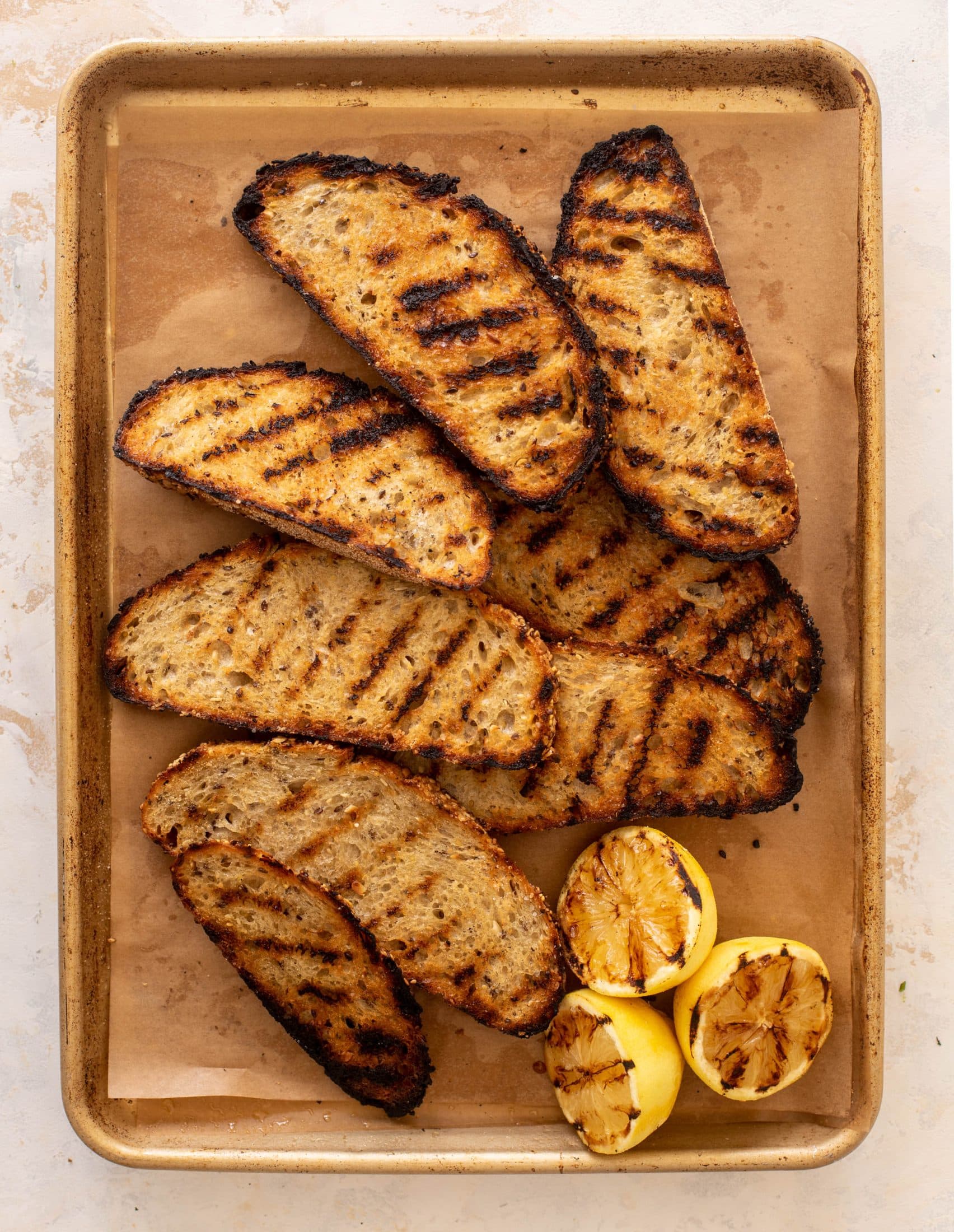 lemon herb ricotta with grilled bread