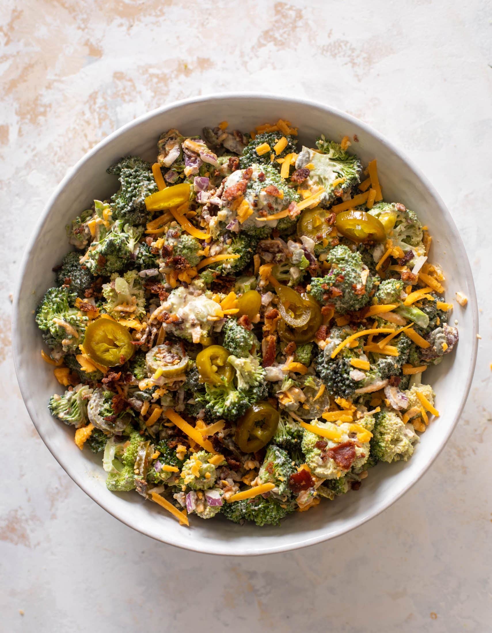 jalapeno cheddar broccoli salad