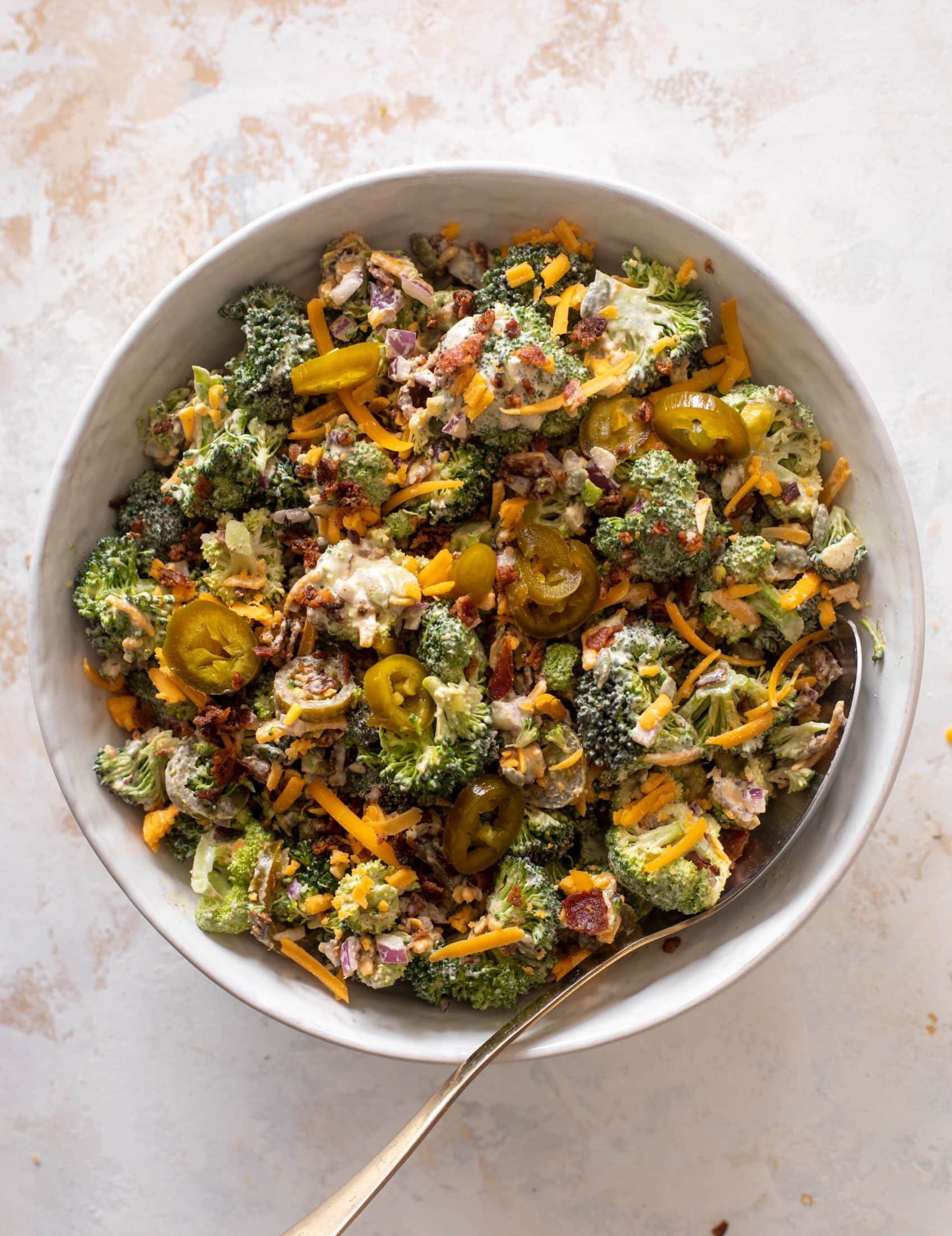 jalapeno cheddar broccoli salad