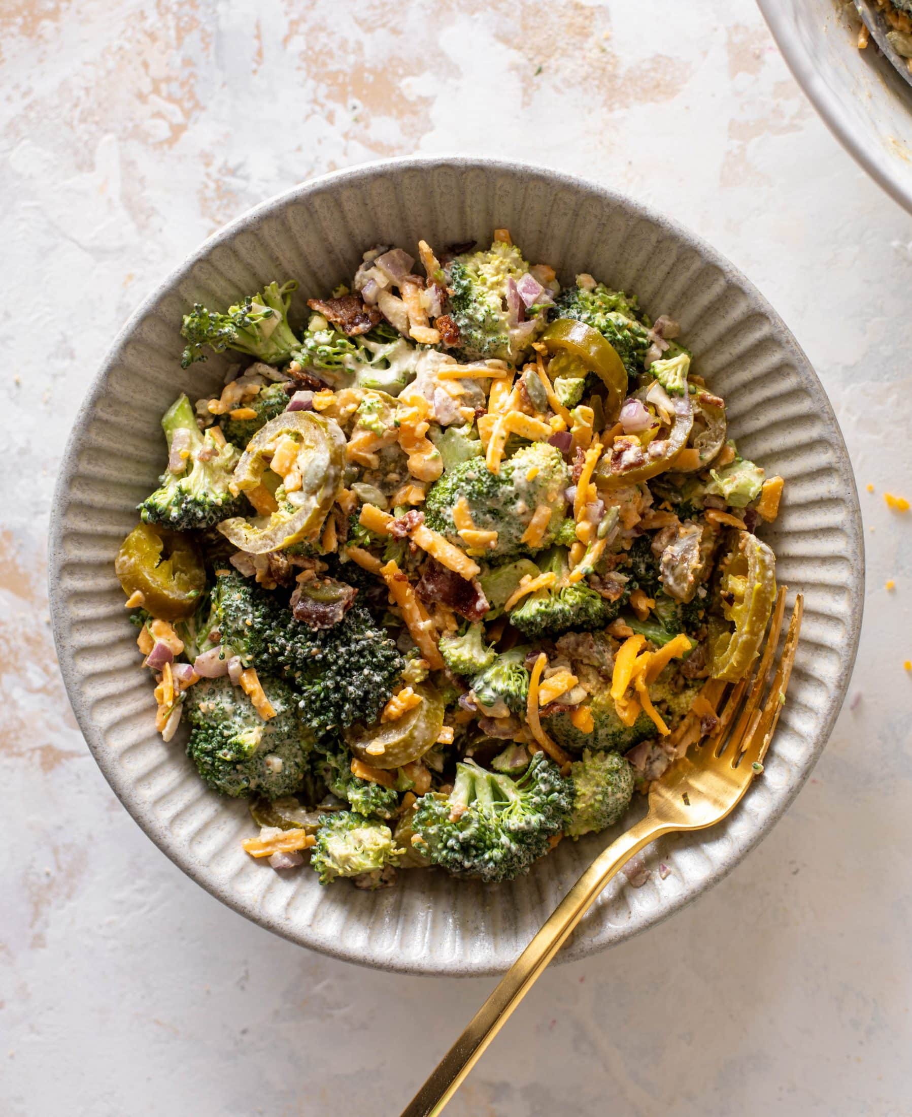 jalapeno cheddar broccoli salad