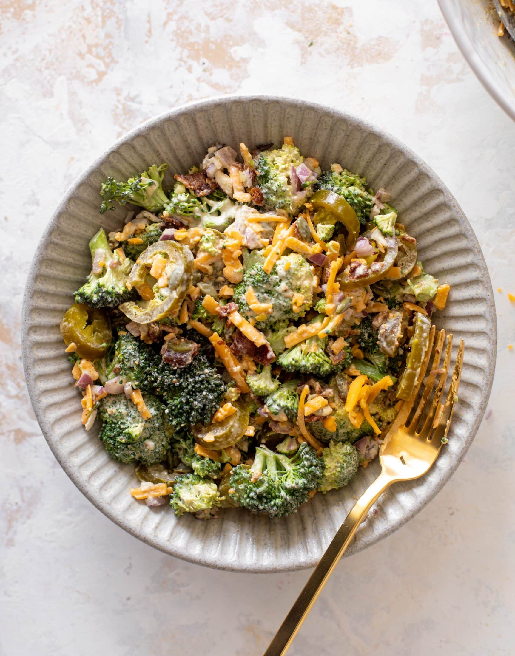 jalapeno cheddar broccoli salad
