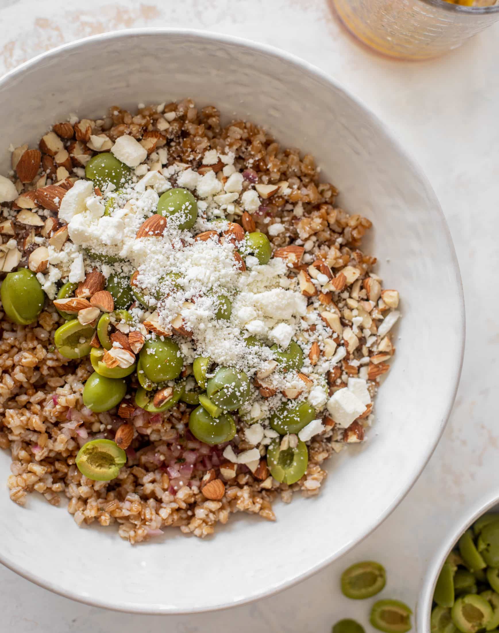 lemony farro salad
