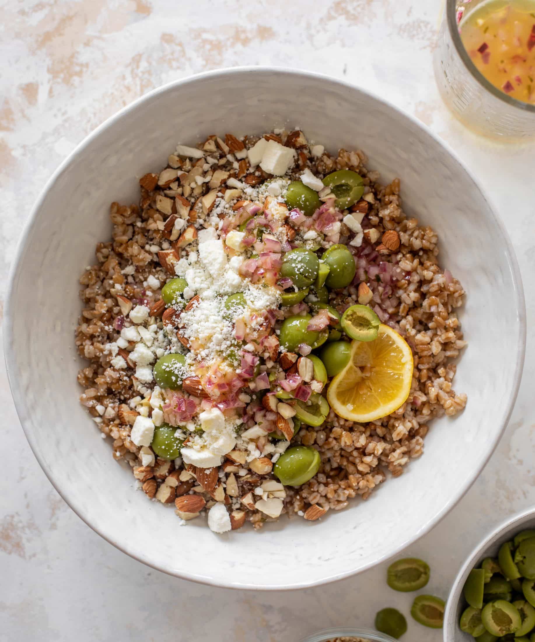 lemony farro salad