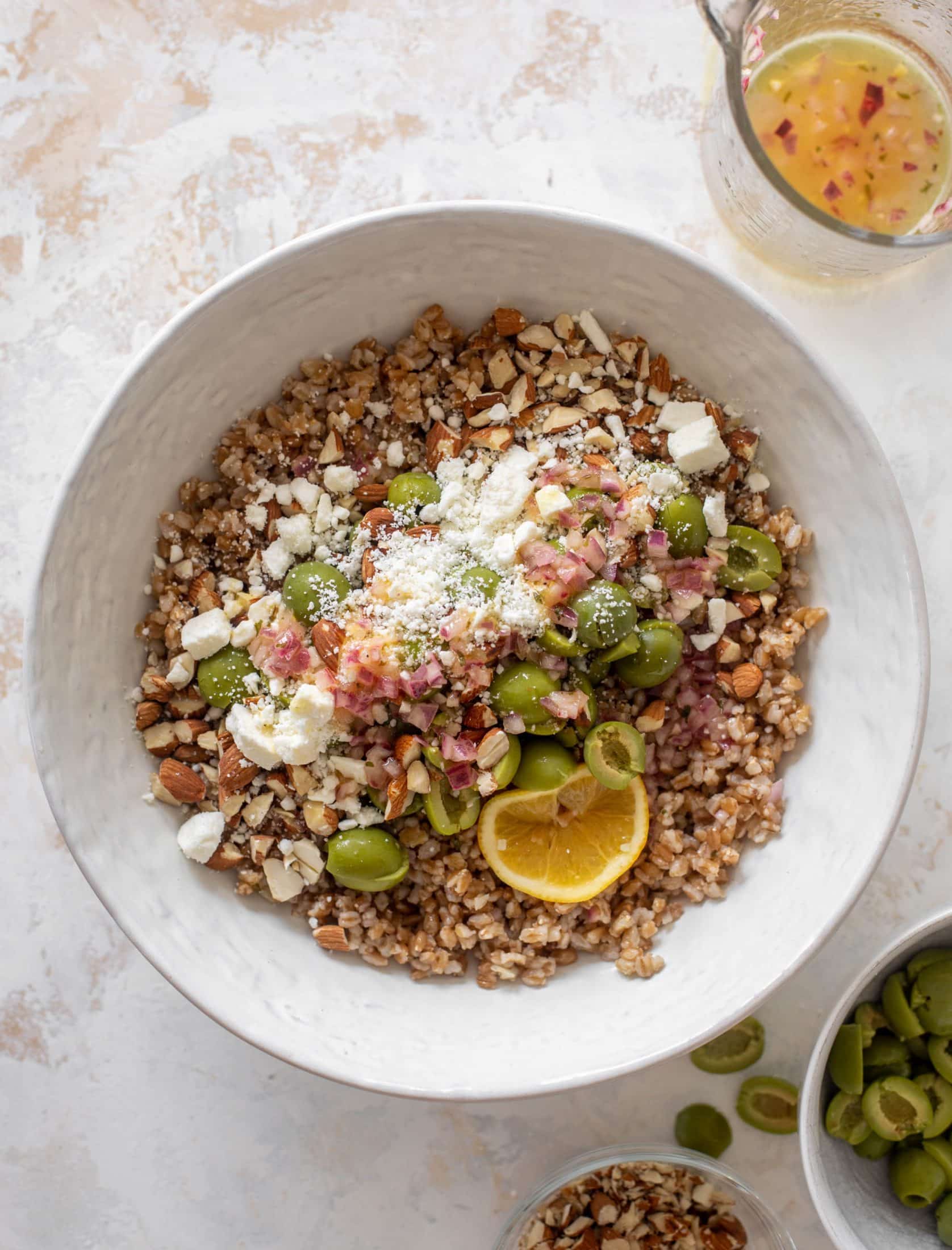 lemony farro salad