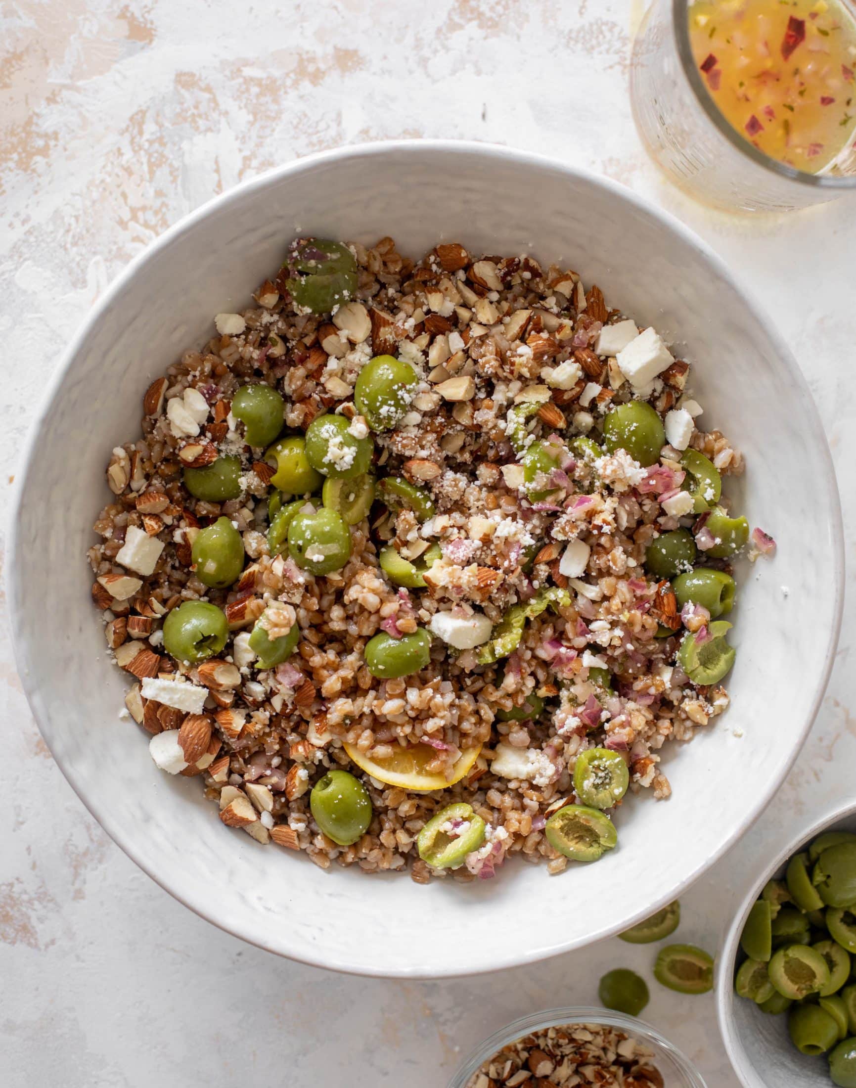 lemony farro salad