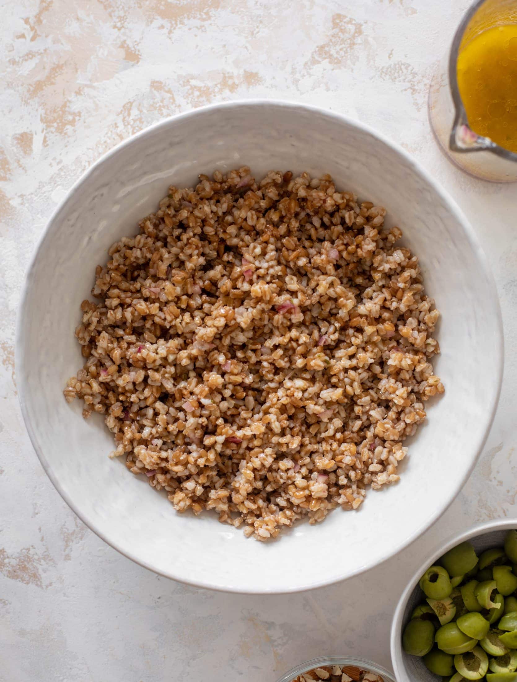 lemony farro salad