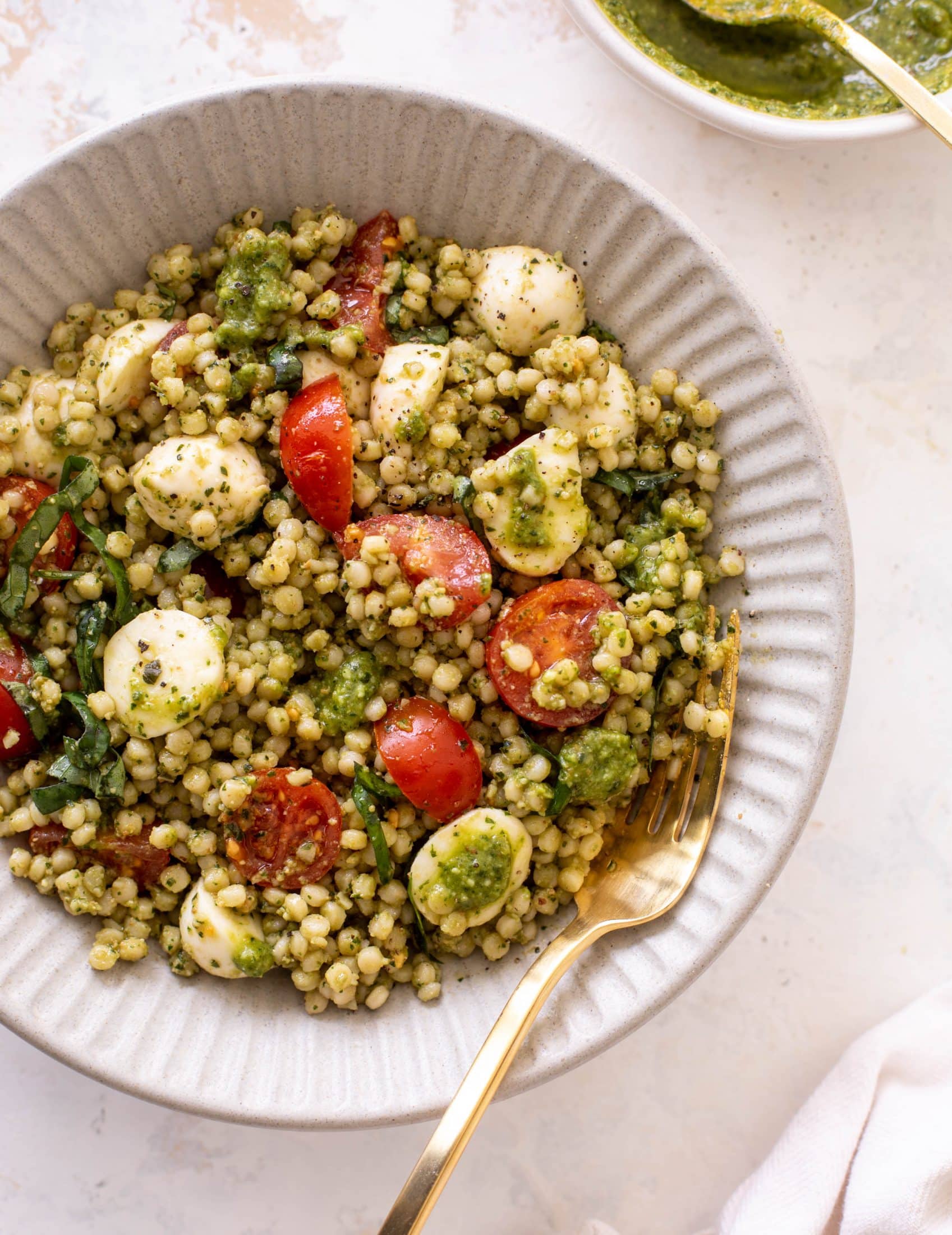 easy caprese couscous