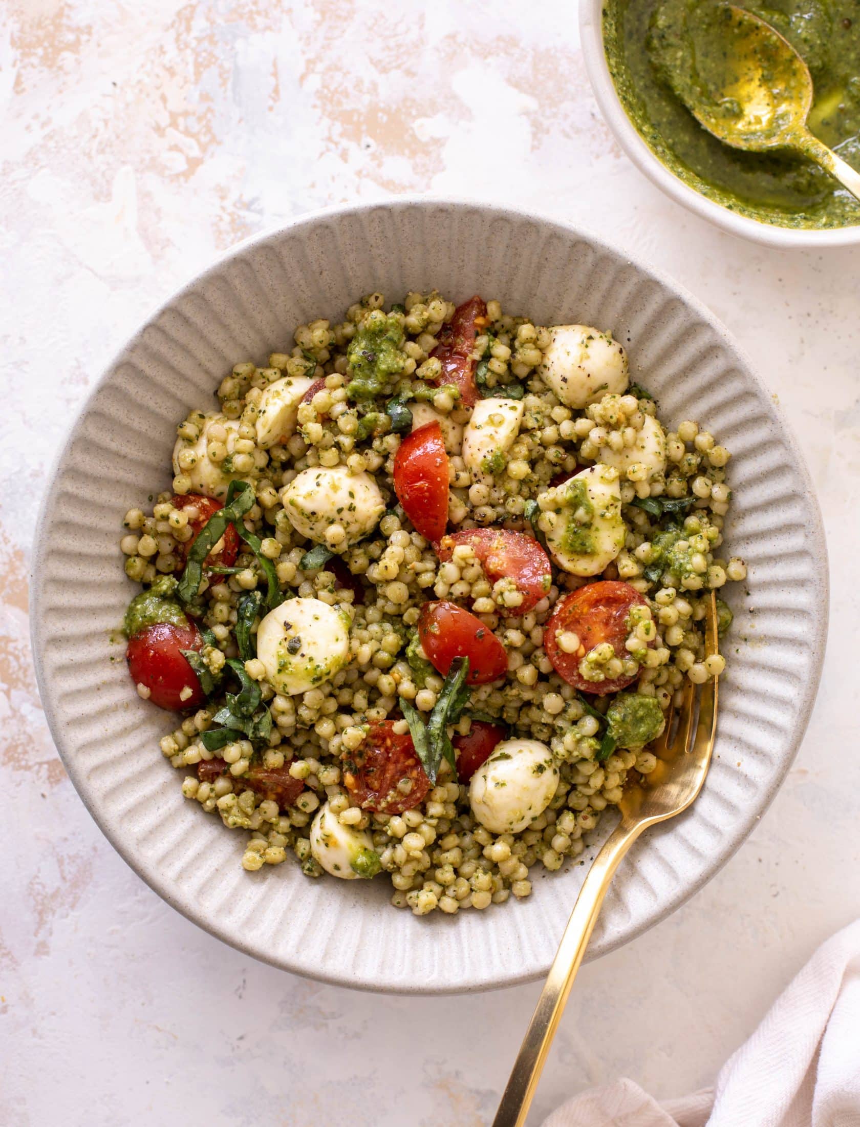 easy caprese couscous