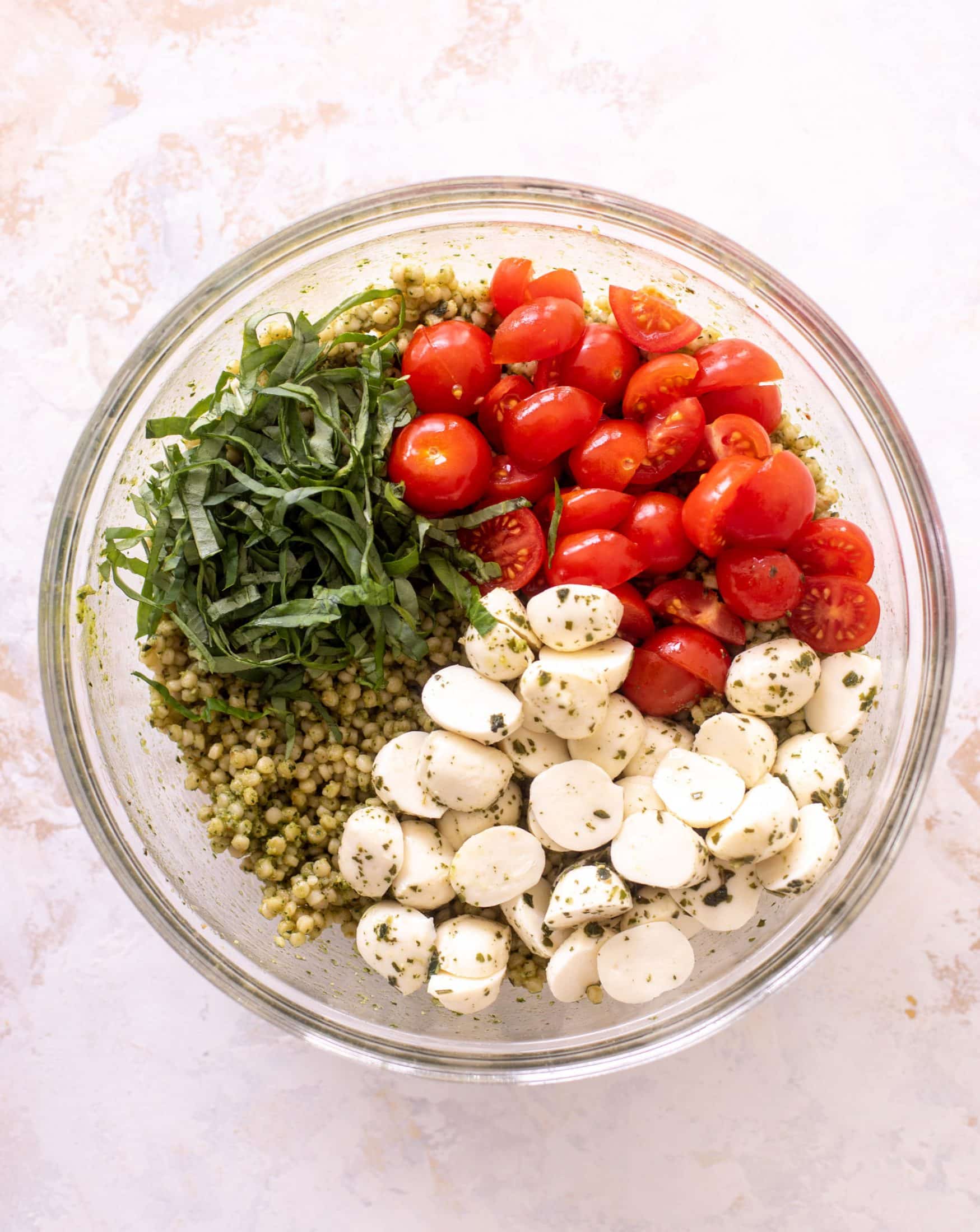 easy caprese couscous
