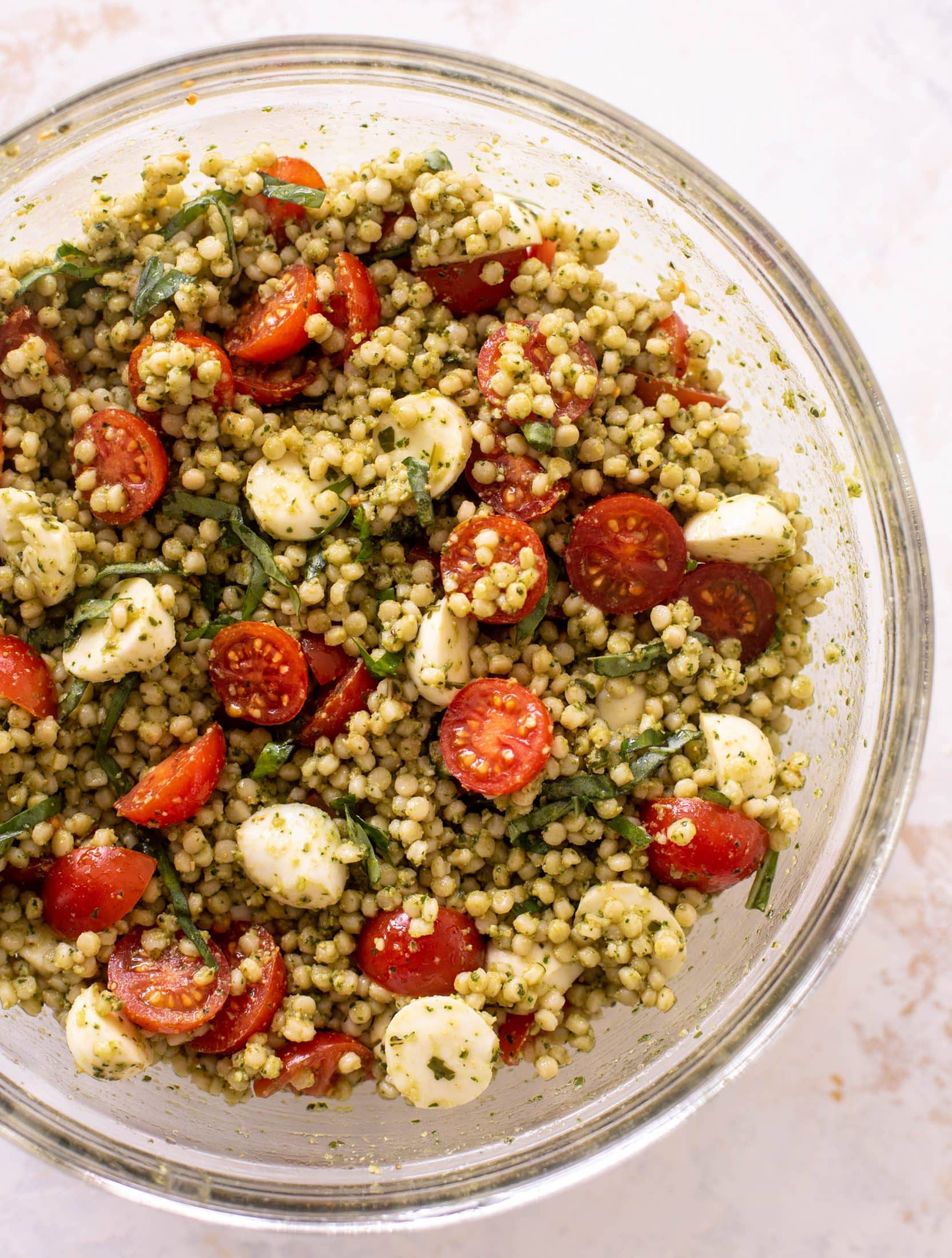 easy caprese couscous