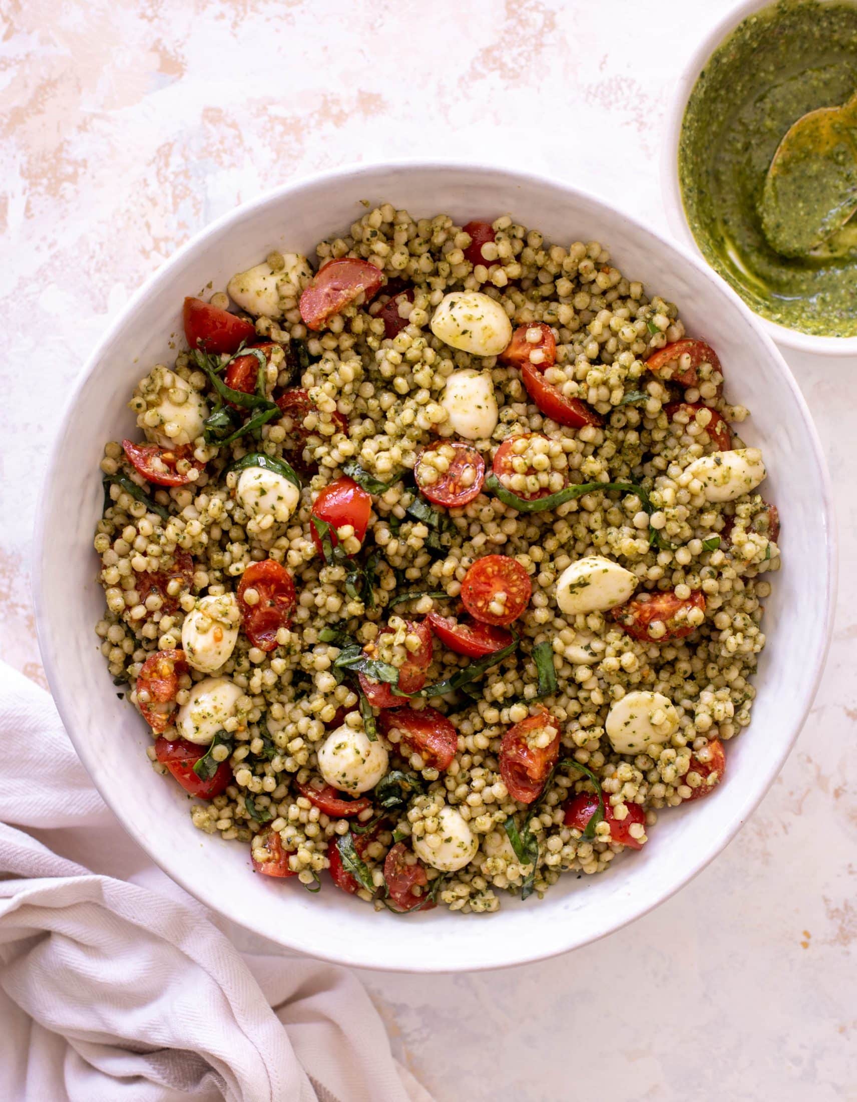 easy caprese couscous