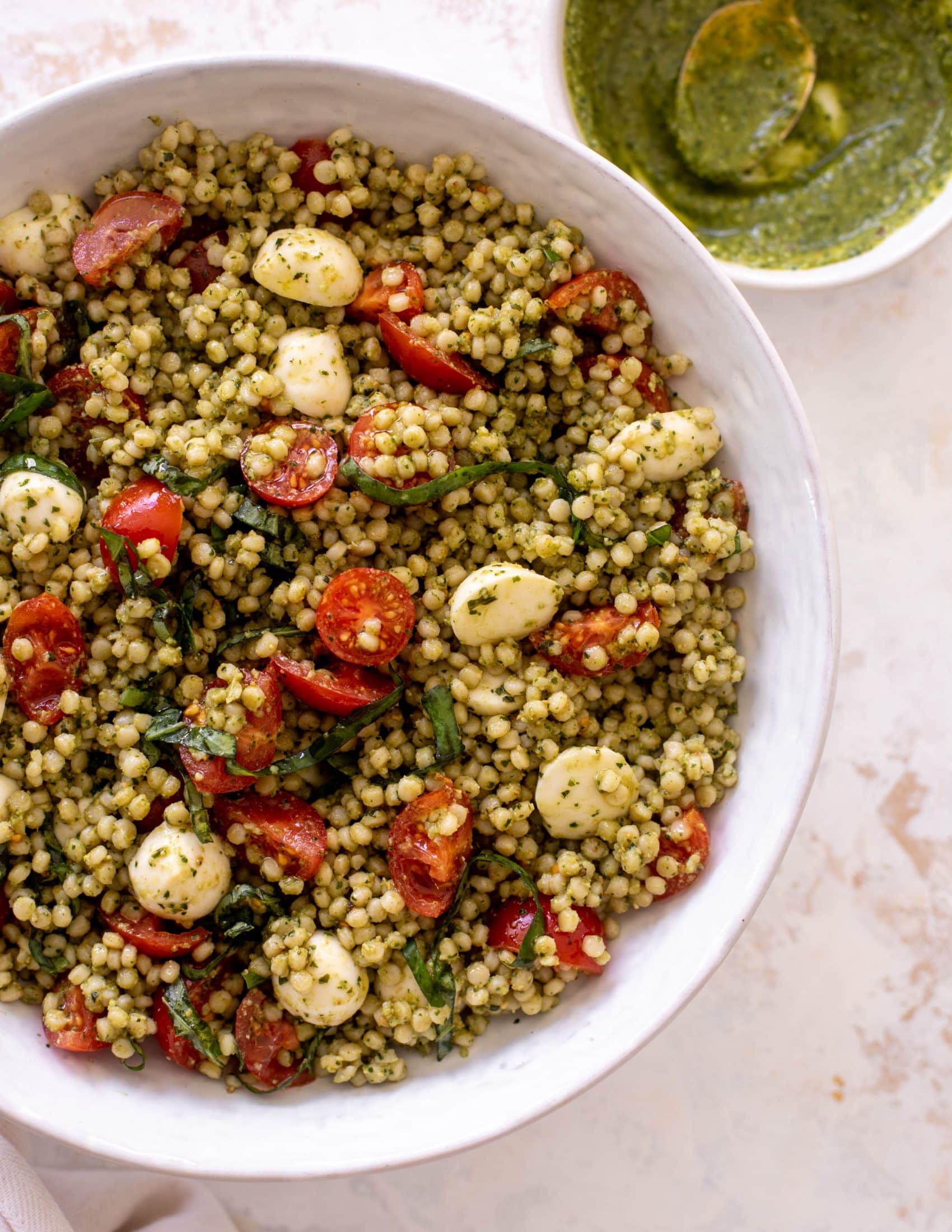 easy caprese couscous