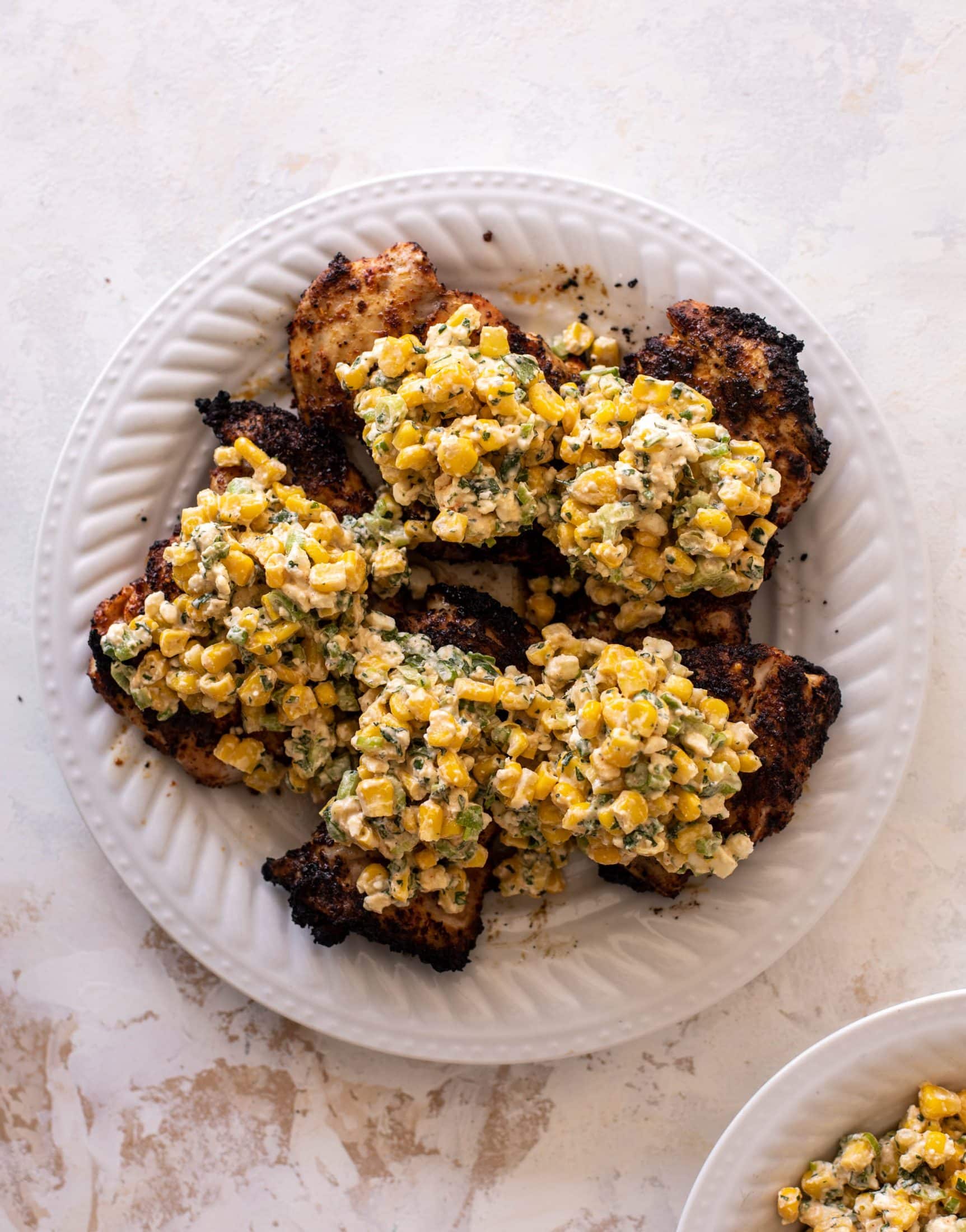 chili lime chicken sandwiches with street corn