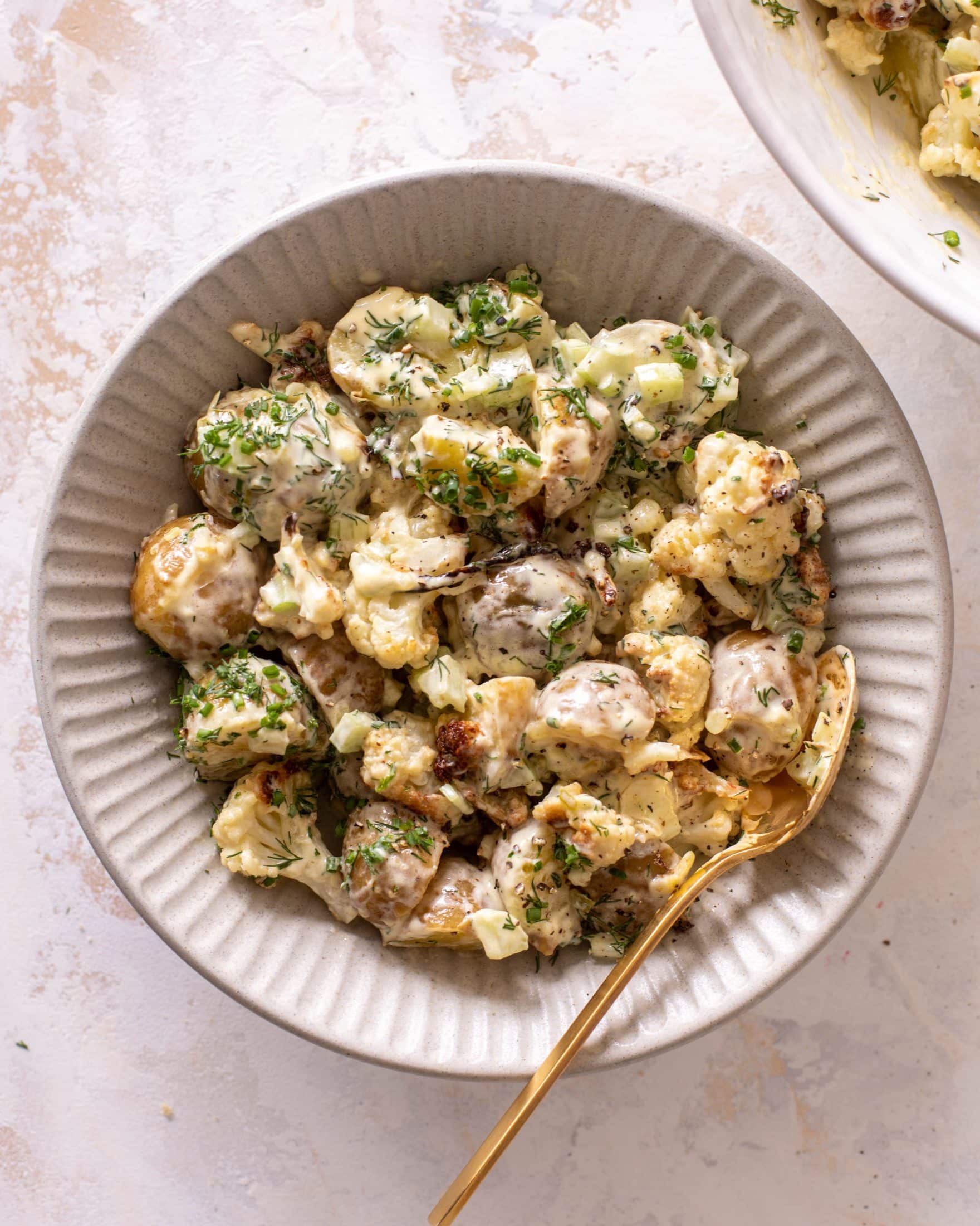 roasted cauliflower potato salad