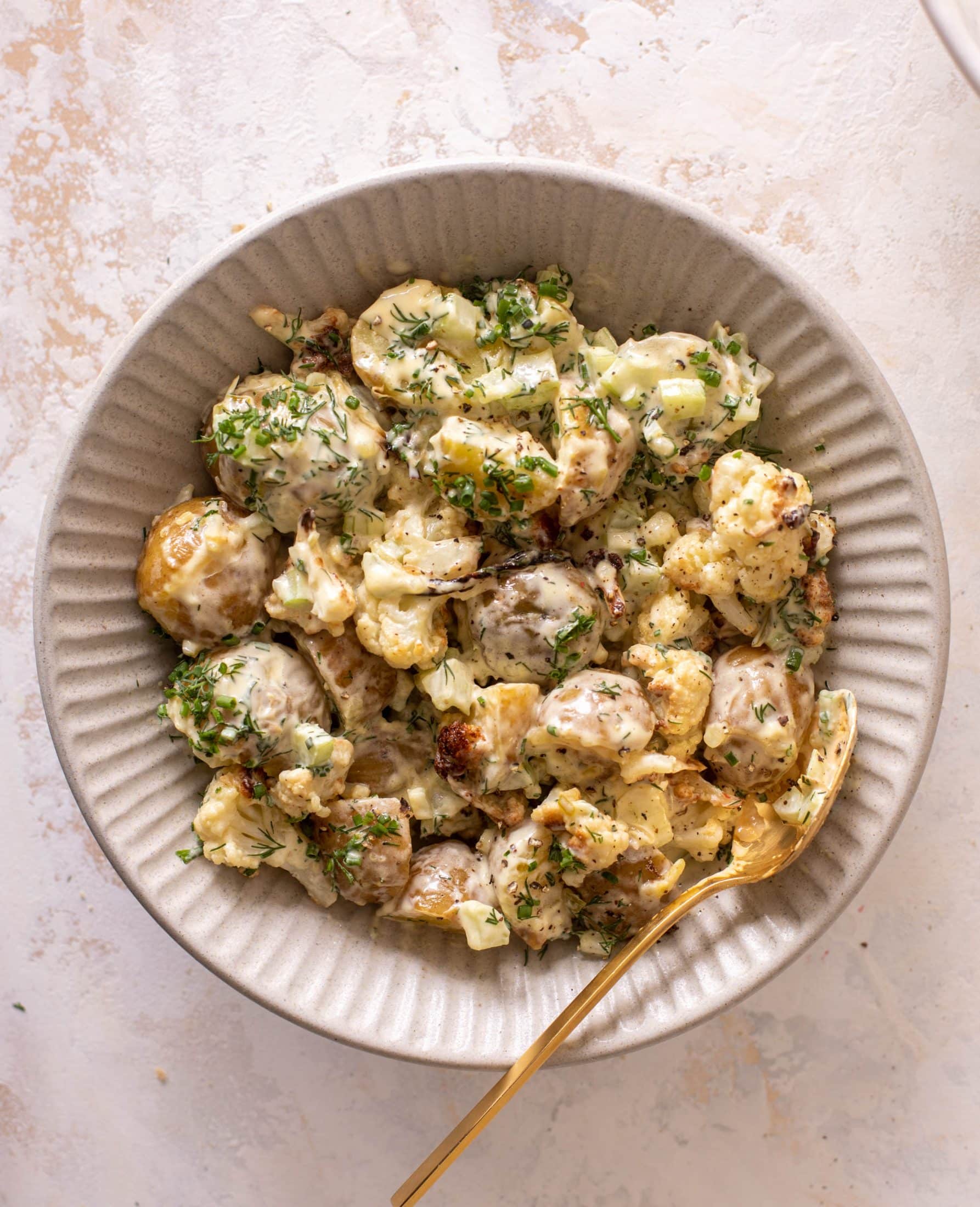 roasted cauliflower potato salad