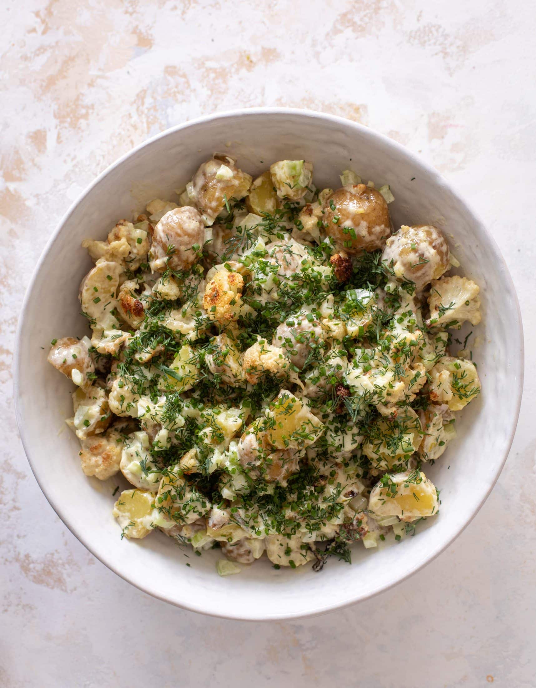 roasted cauliflower potato salad