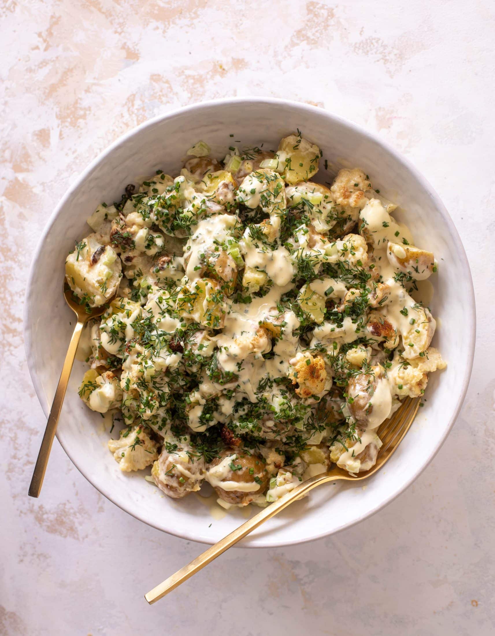 roasted cauliflower potato salad