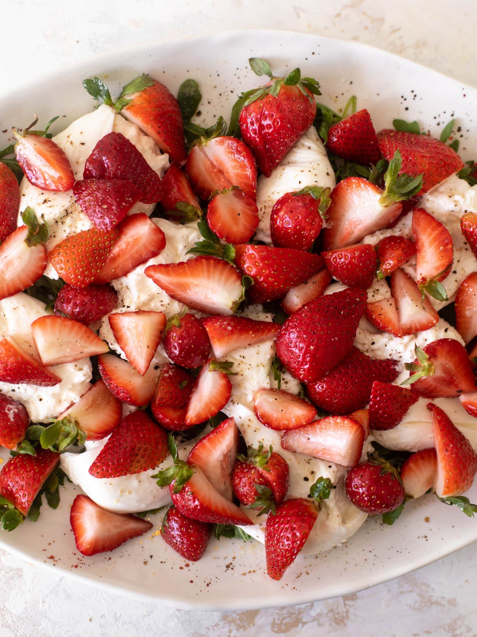 strawberry burrata salad