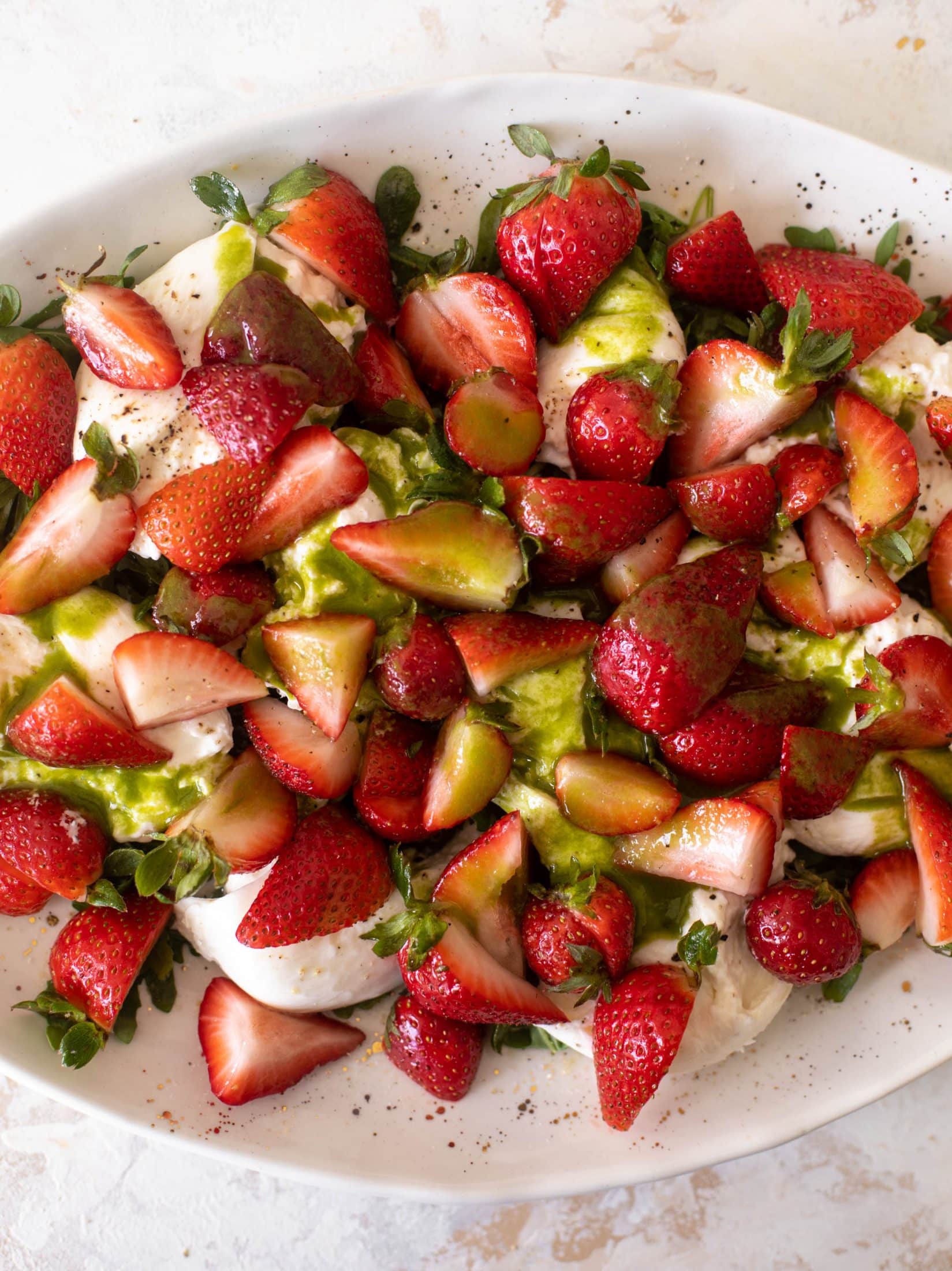 strawberry burrata salad