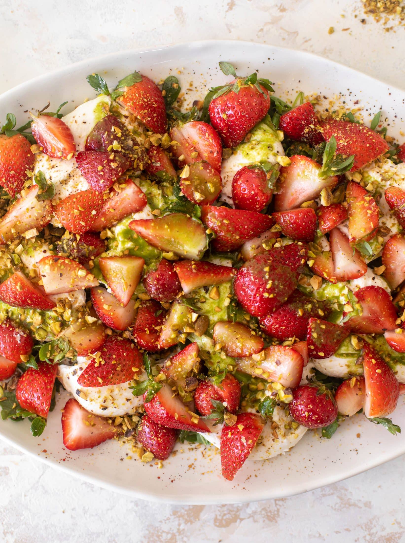 strawberry burrata salad